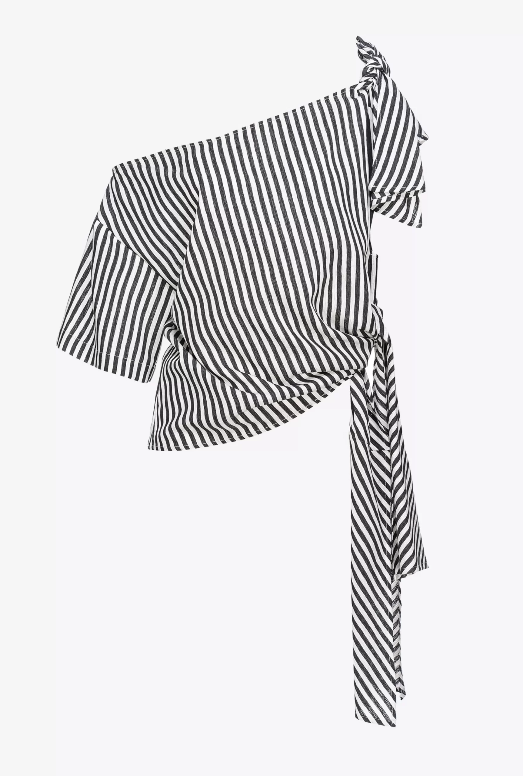 PINKO Asymmetric Pinstriped Blouse New