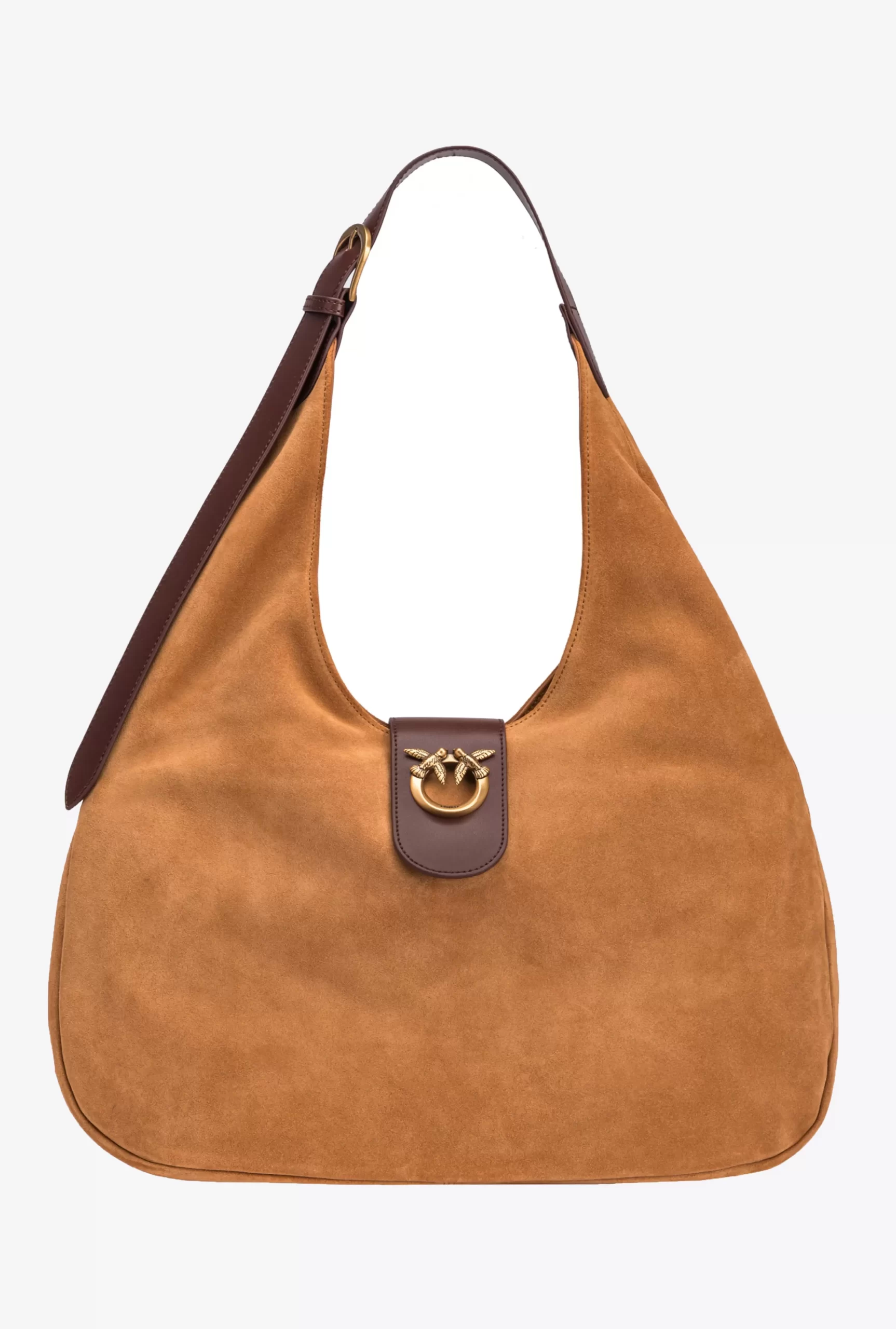 PINKO Big Hobo Bag In Suede And Leather Online