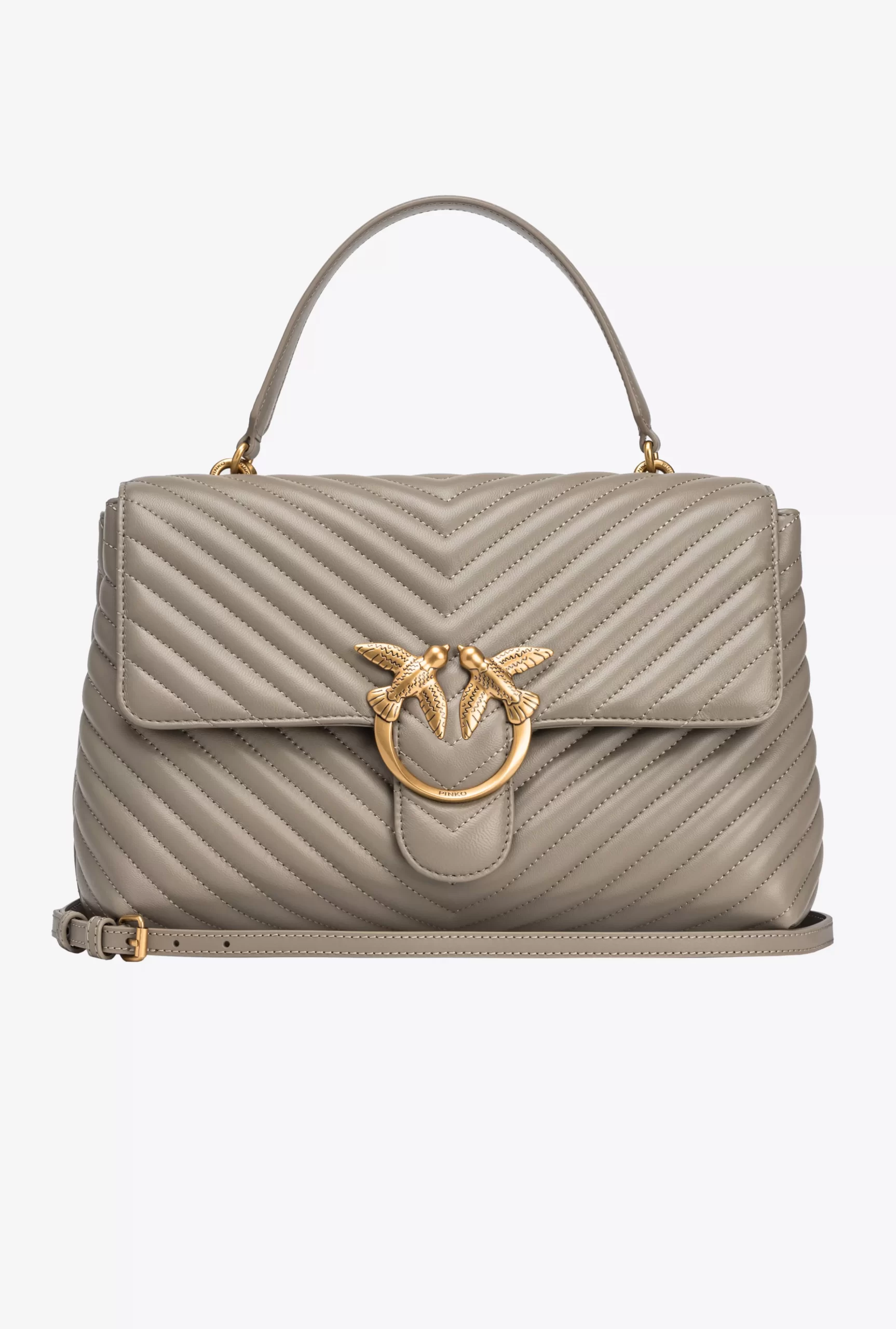 PINKO Big Lady Love Bag Puff Chevron Cheap