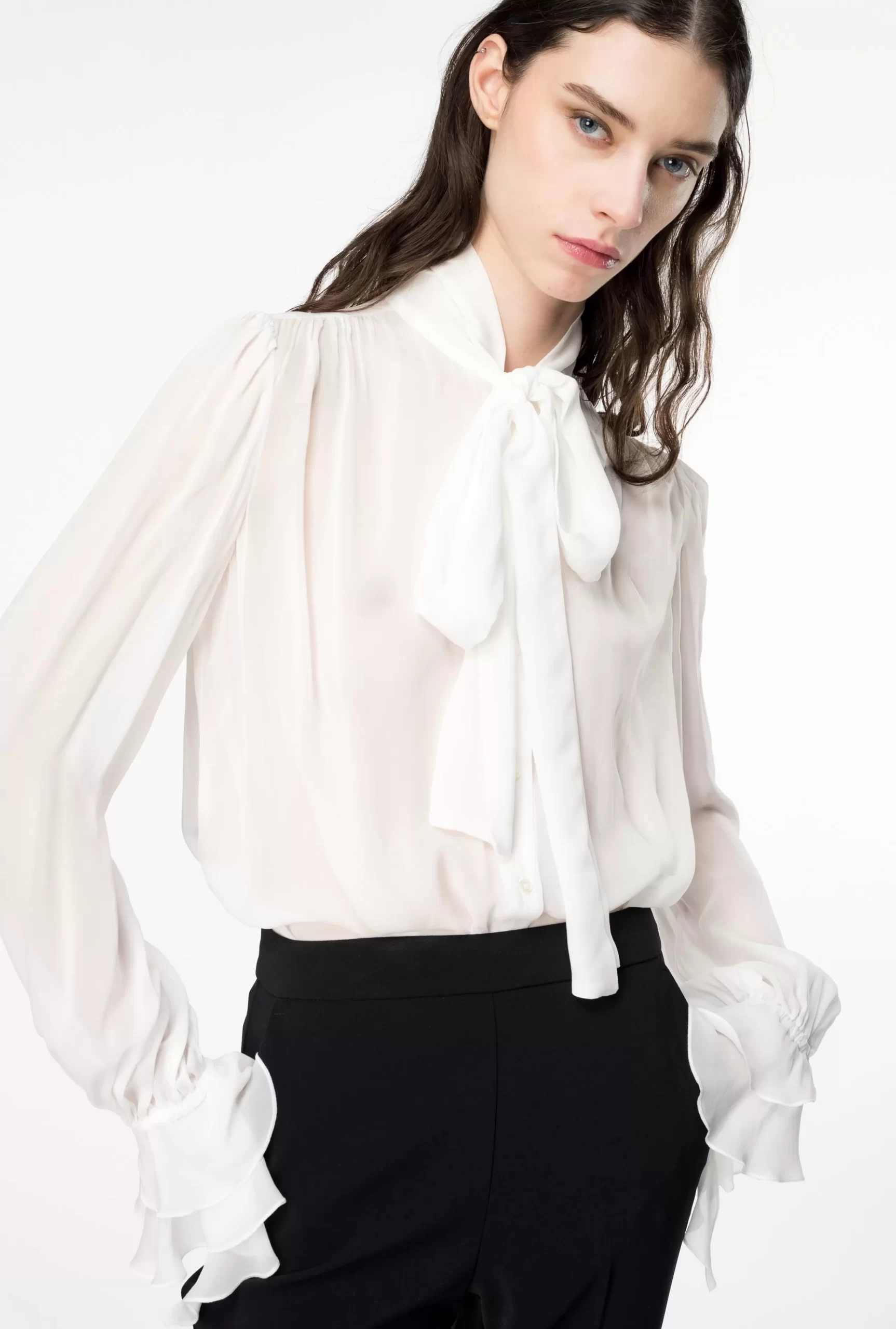 PINKO Blouse With Bow And Ruching Online