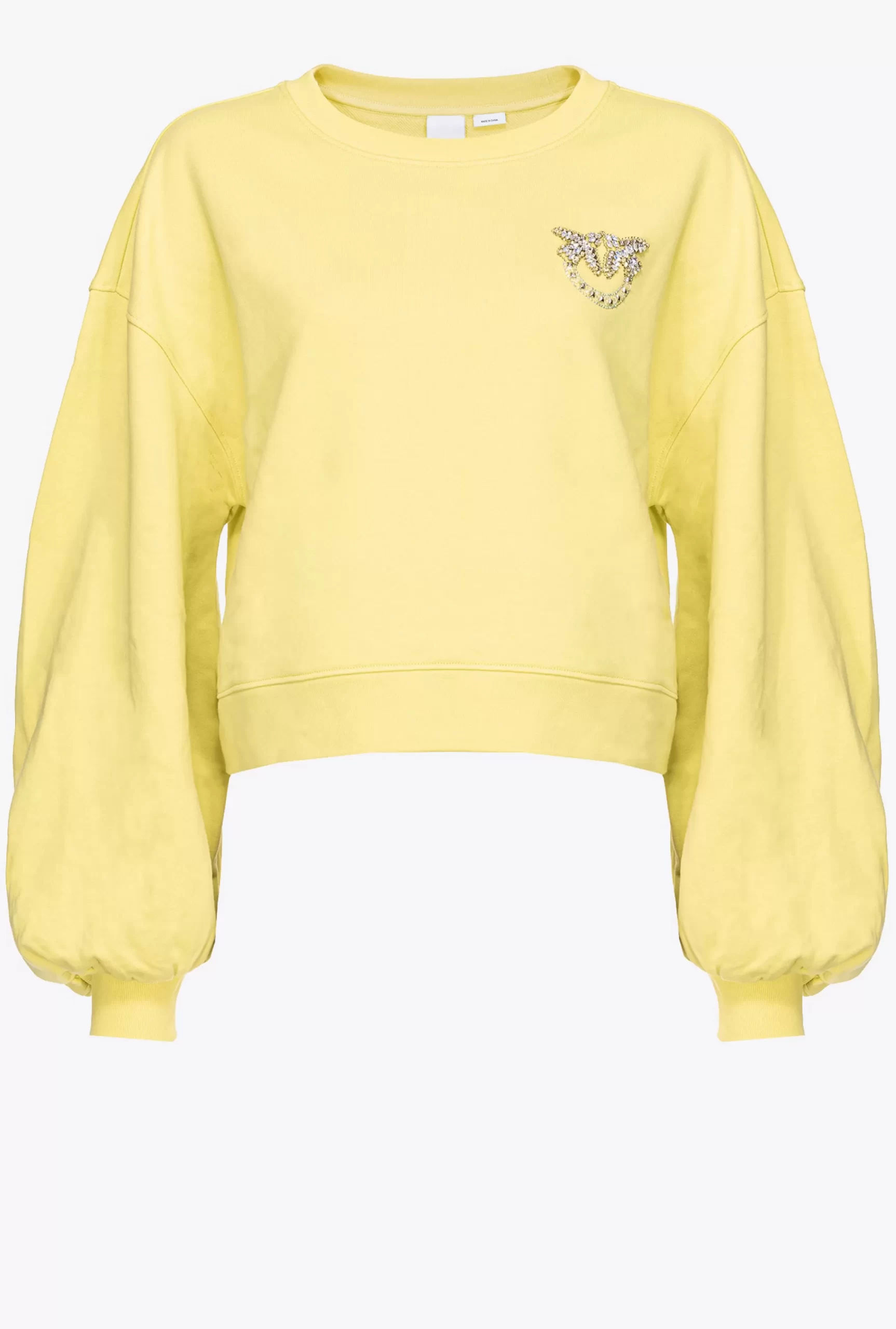 PINKO Boxy Sweatshirt With Love Birds Embroidery Sale