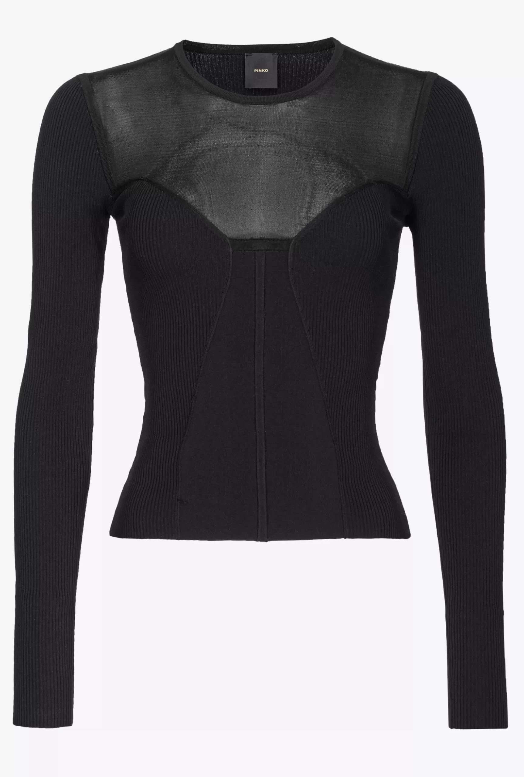 PINKO Bustier-style Sweater With Sheer Details Store