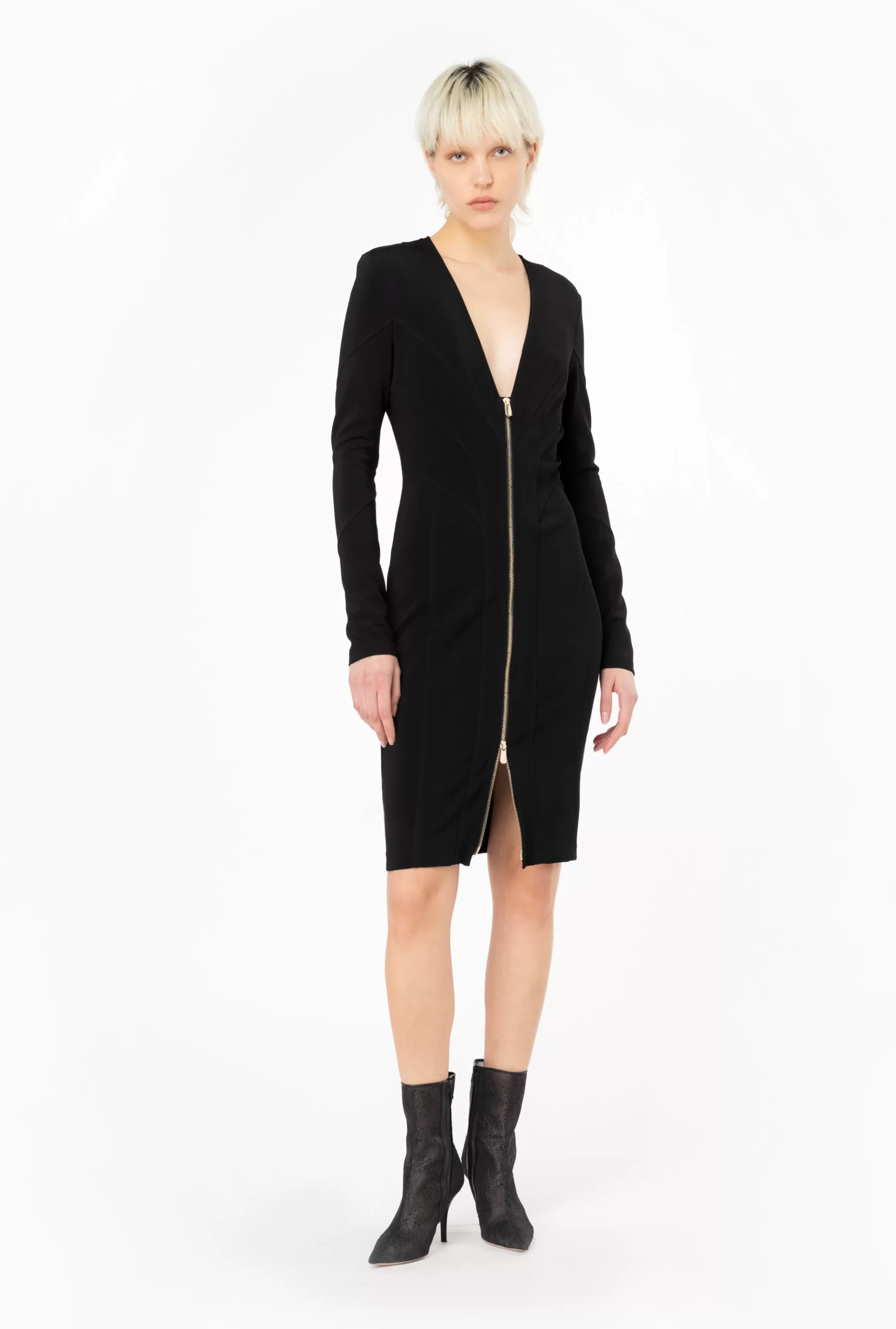 PINKO Calf-length Dress With Topstitching Sale