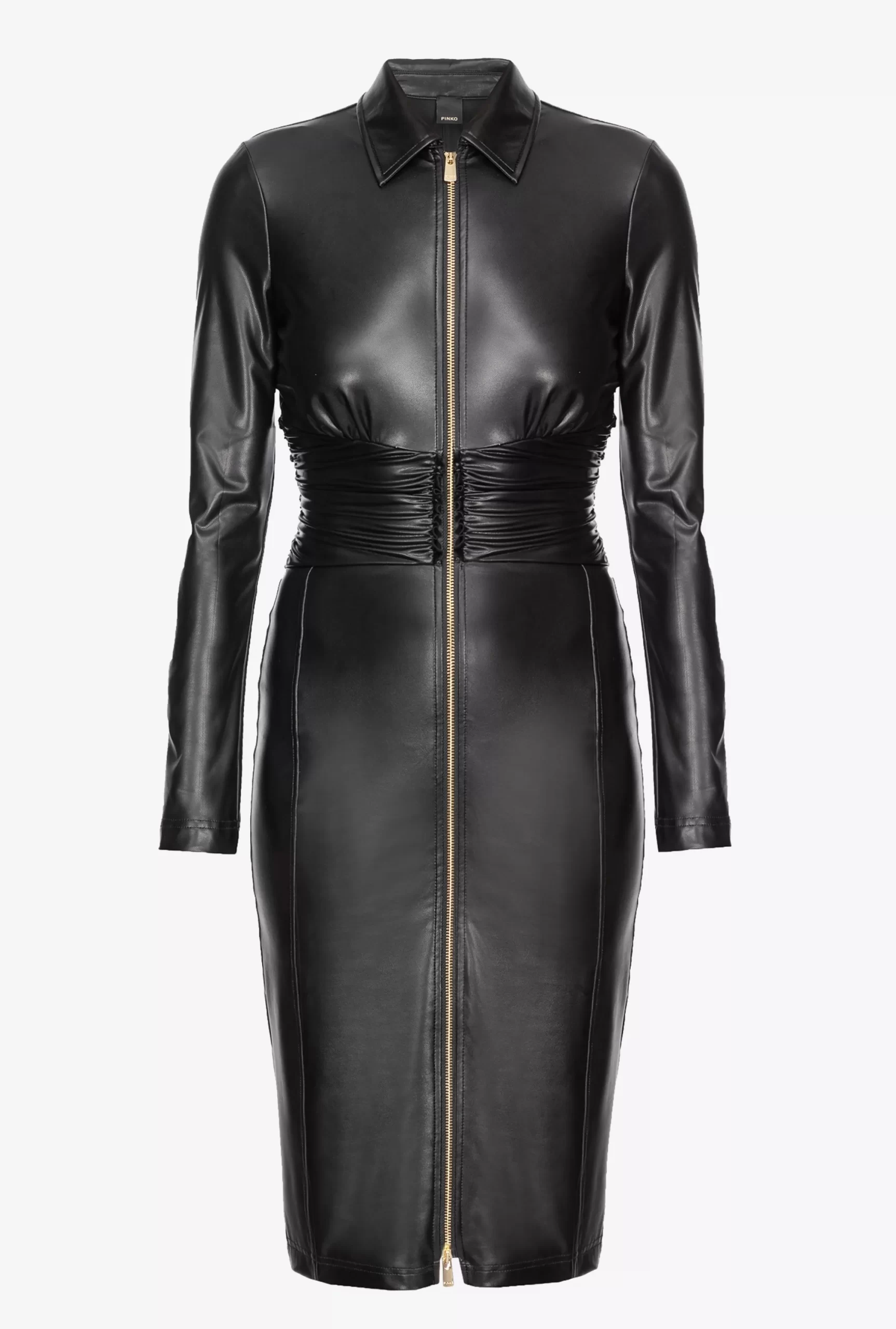 PINKO Calf-length Leather-effect Dress Clearance