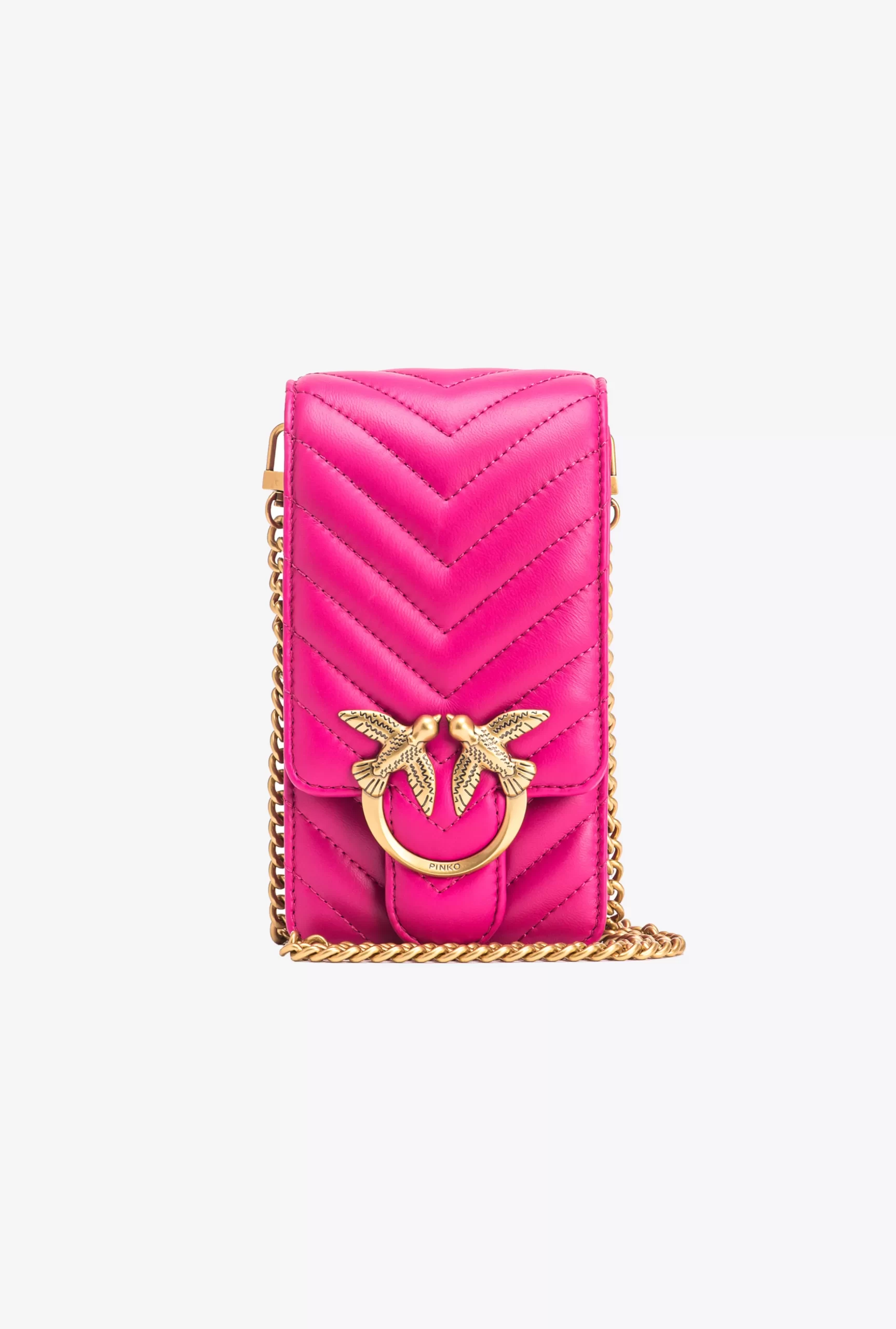 PINKO Chevron Nappa Leather Smartphone Case Flash Sale