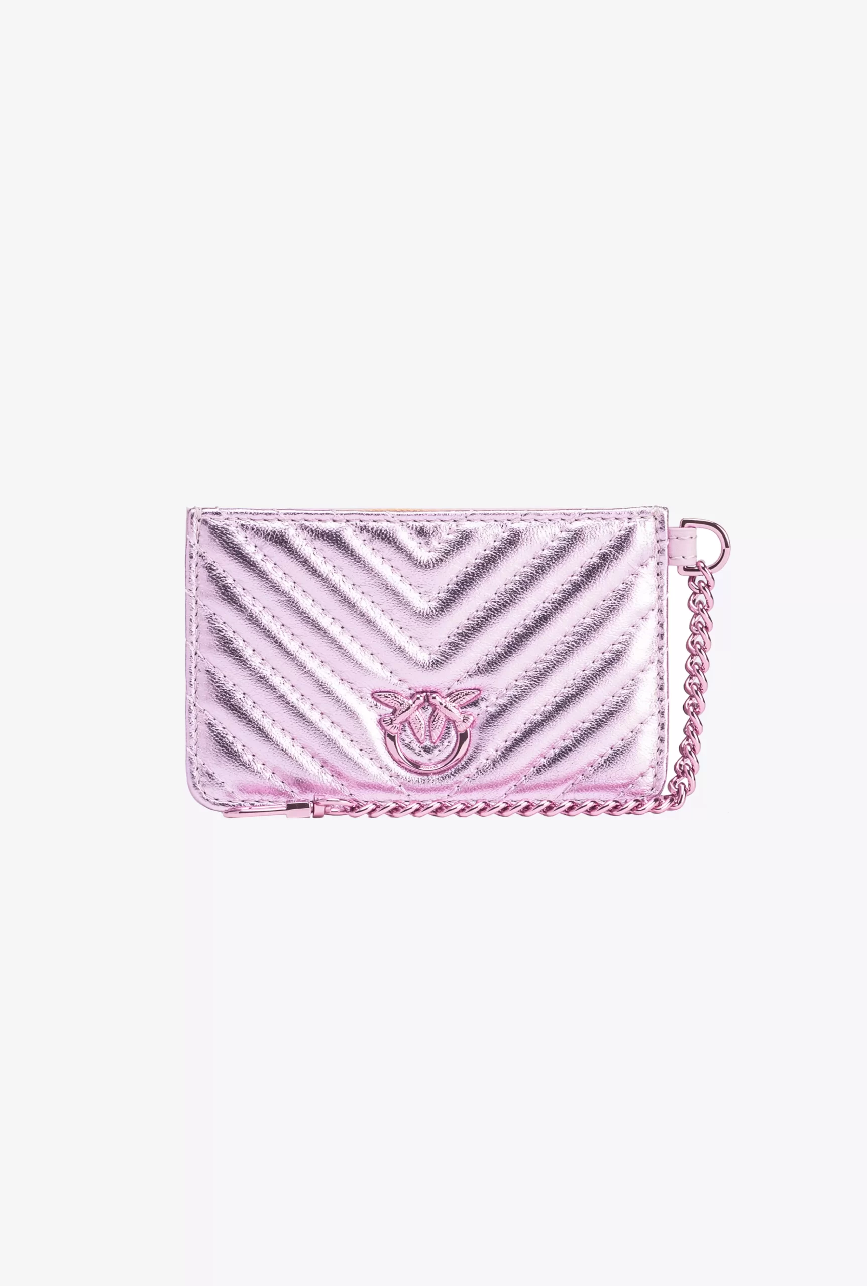 PINKO Chevron-patterned Card Holder With Chain Online