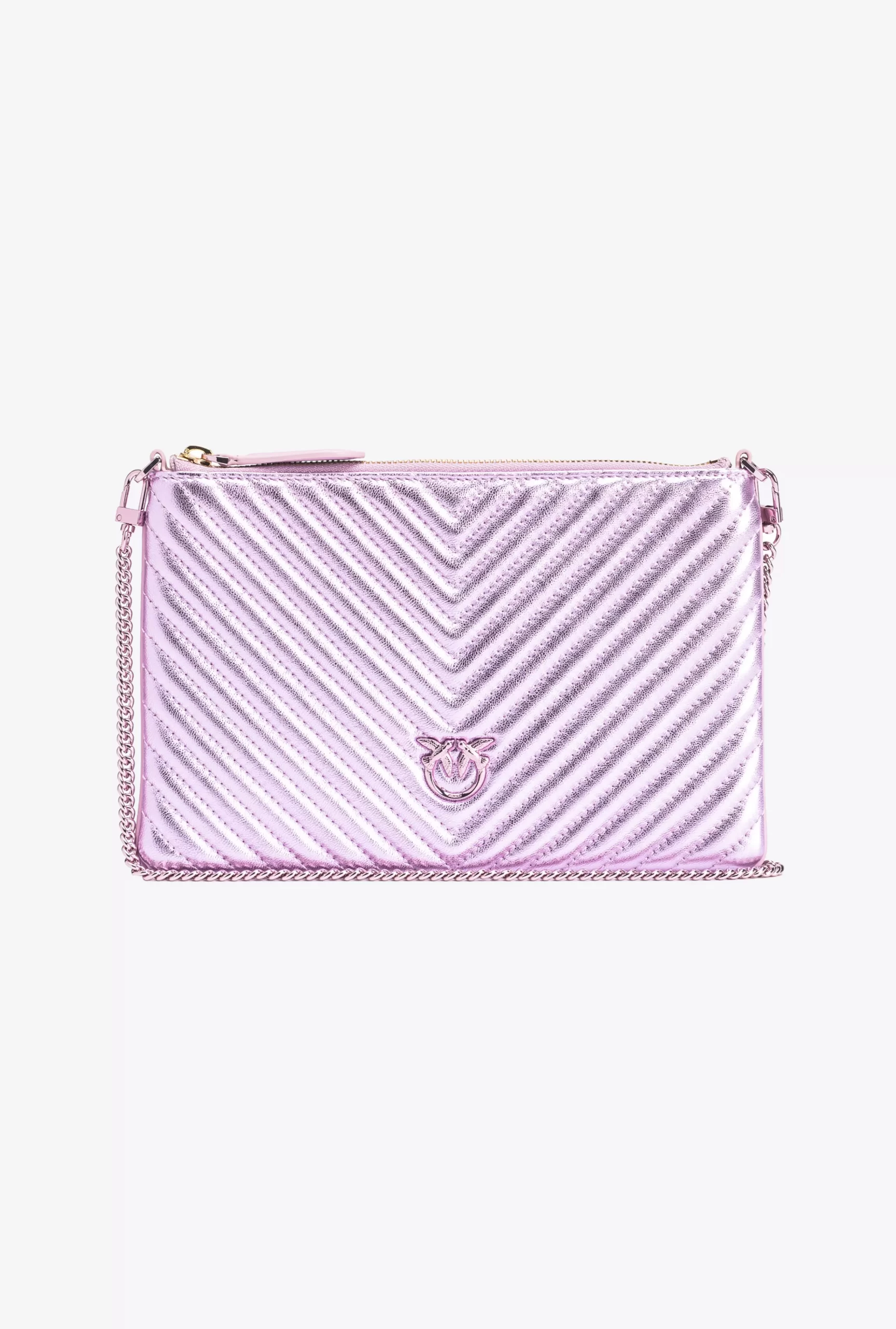 PINKO Classic Flat Bag Metal Chevron Shop