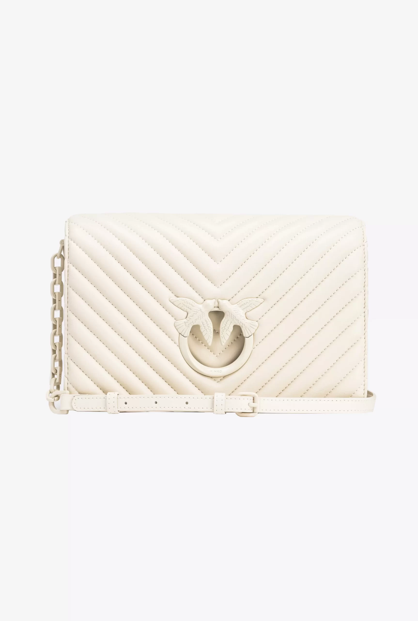 PINKO Classic Love Bag Click Chevron Colour Block New