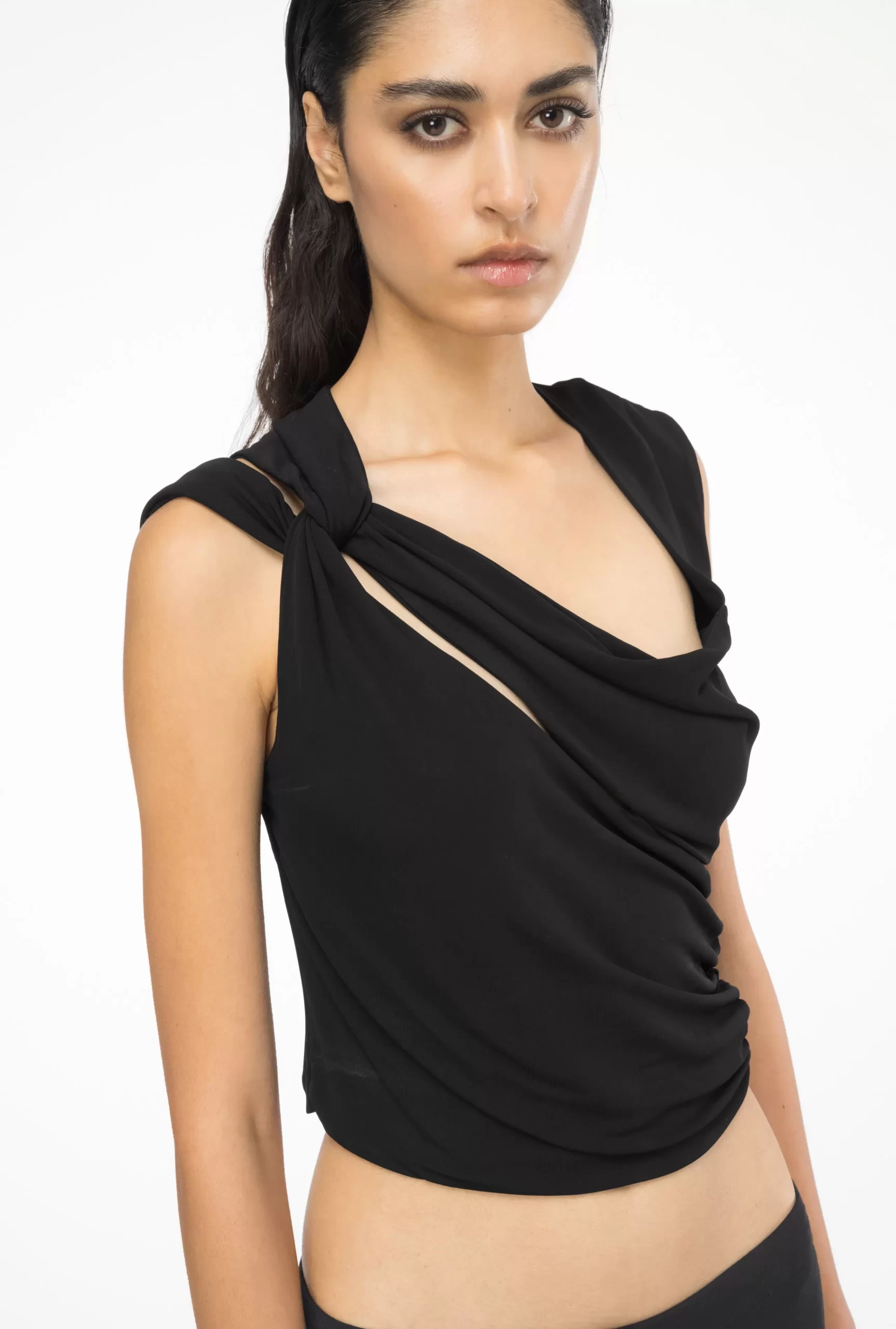 PINKO Crepe Interlock Top With Twist Detail Best Sale