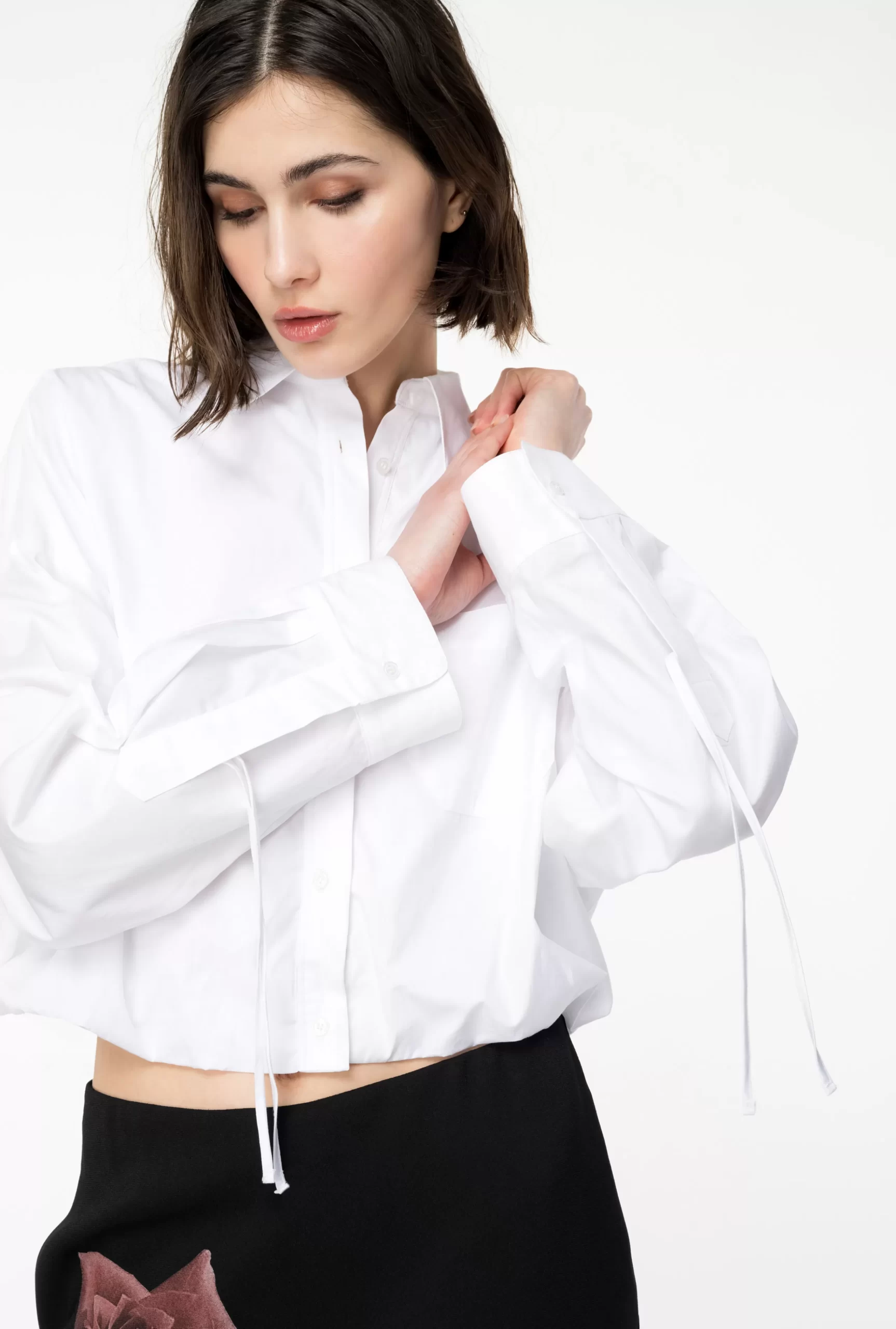 PINKO Cropped Poplin Shirt Best