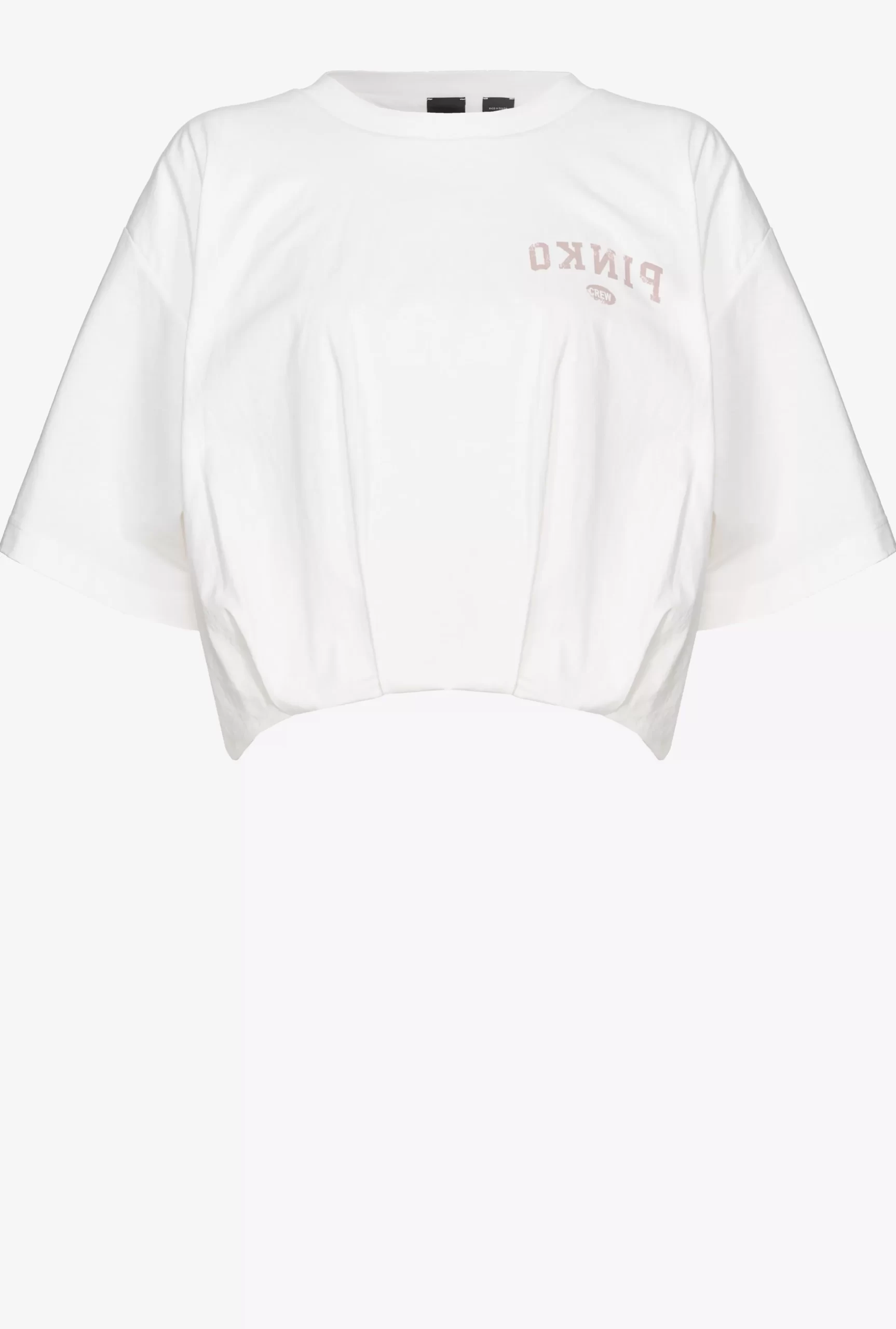 PINKO Cropped T-shirt With Logo Print Cheap