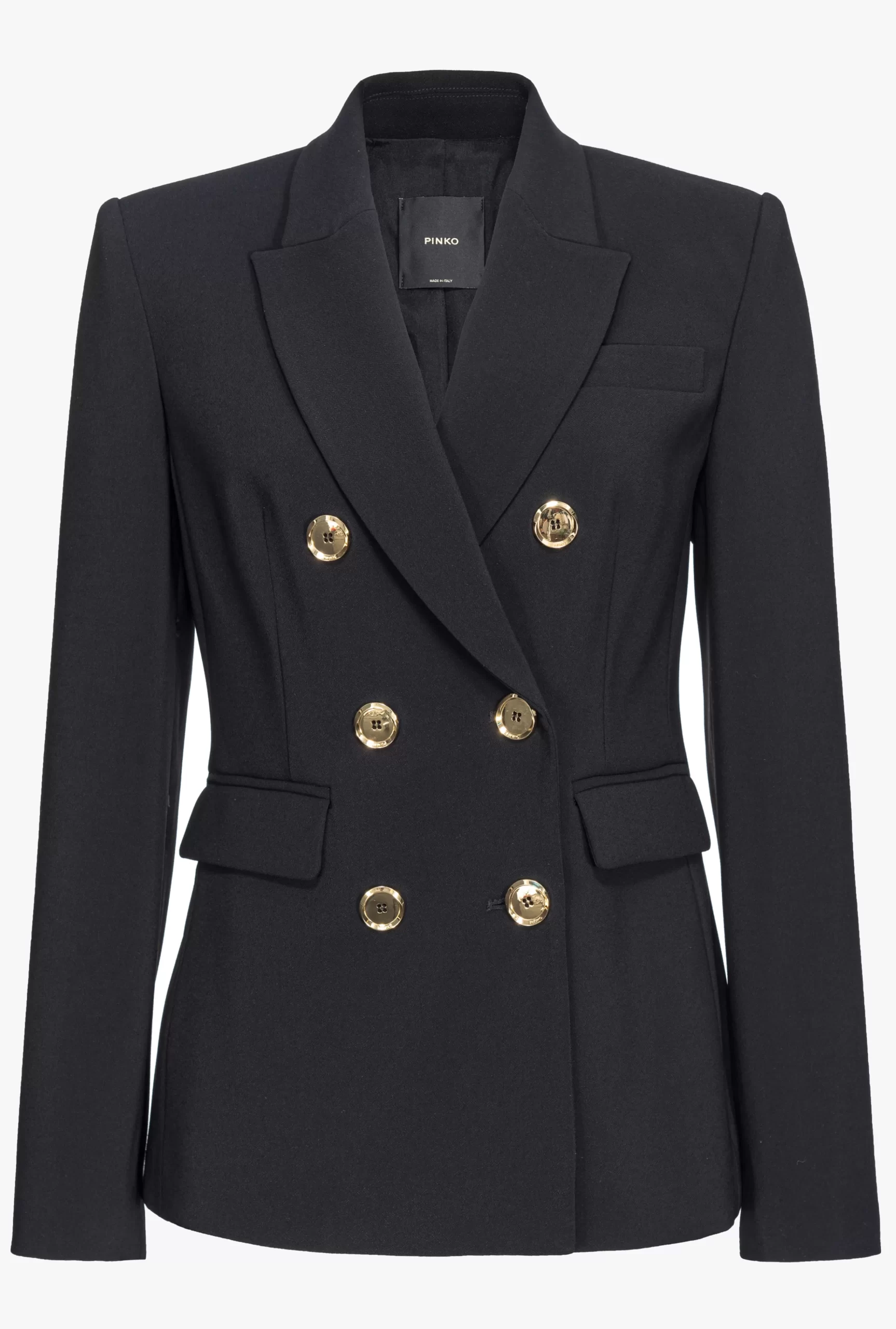 PINKO Double-breasted Blazer With Metal Buttons Flash Sale