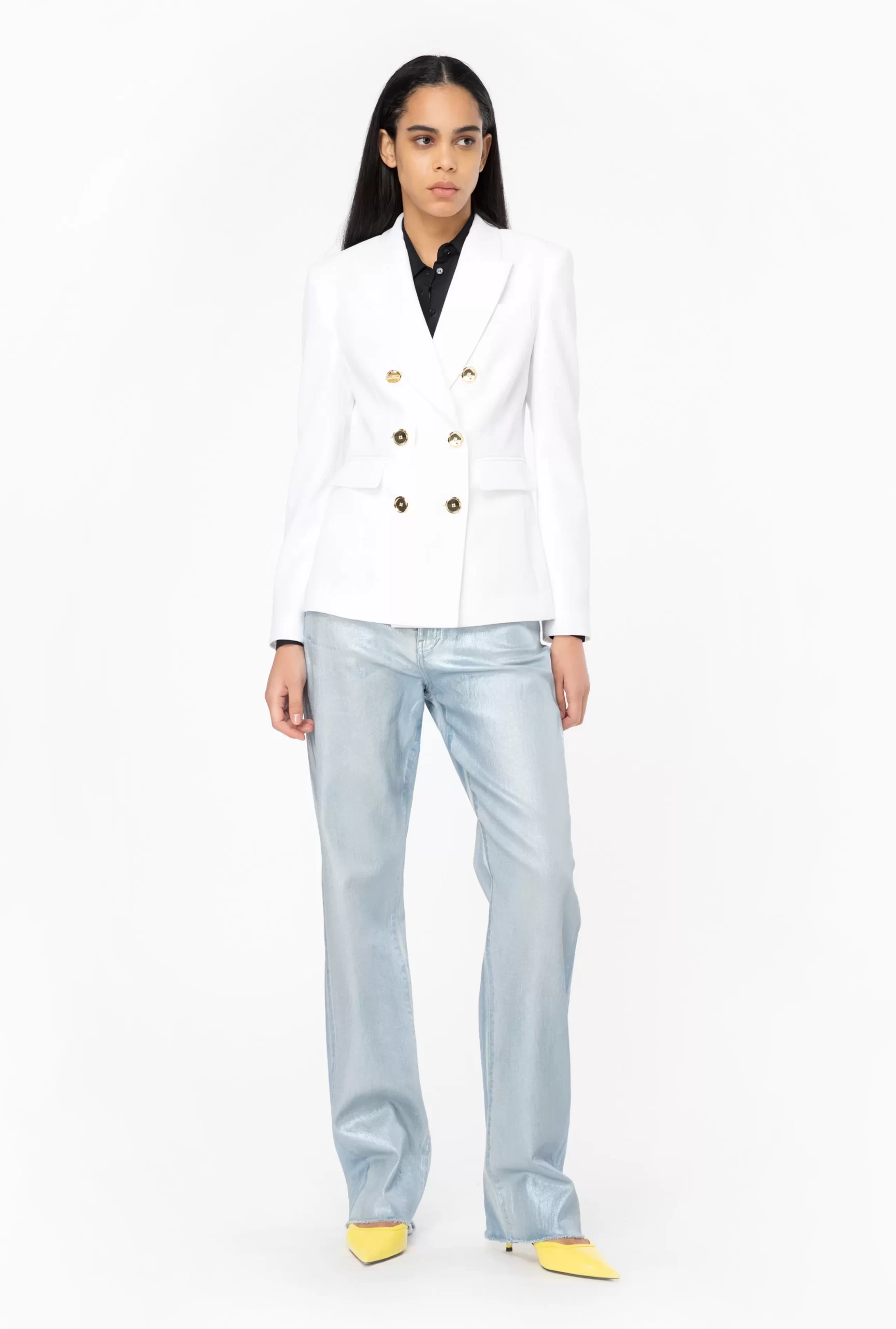 PINKO Double-breasted Blazer With Metal Buttons Flash Sale