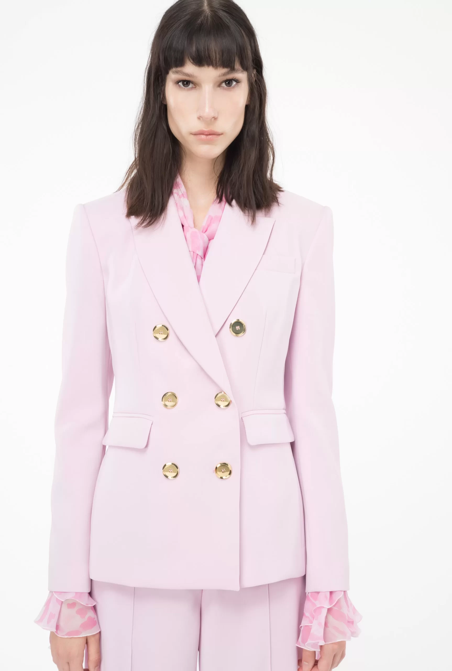 PINKO Double-breasted Blazer With Metal Buttons Cheap