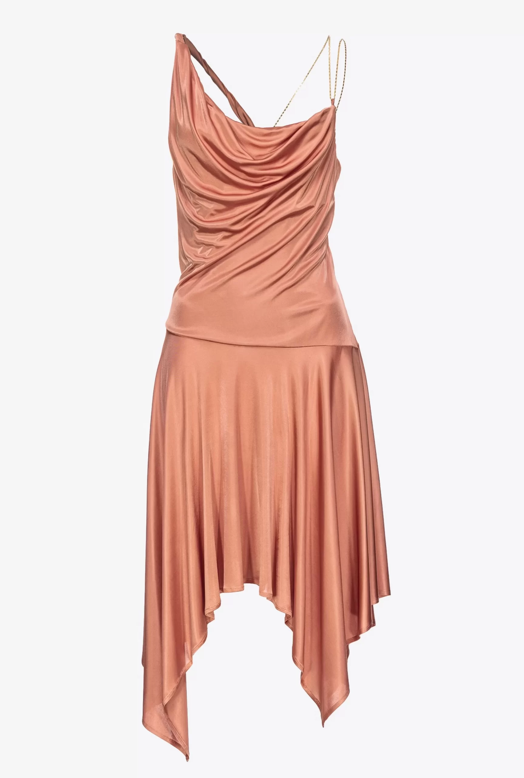 PINKO Draped Dress With Chain Discount