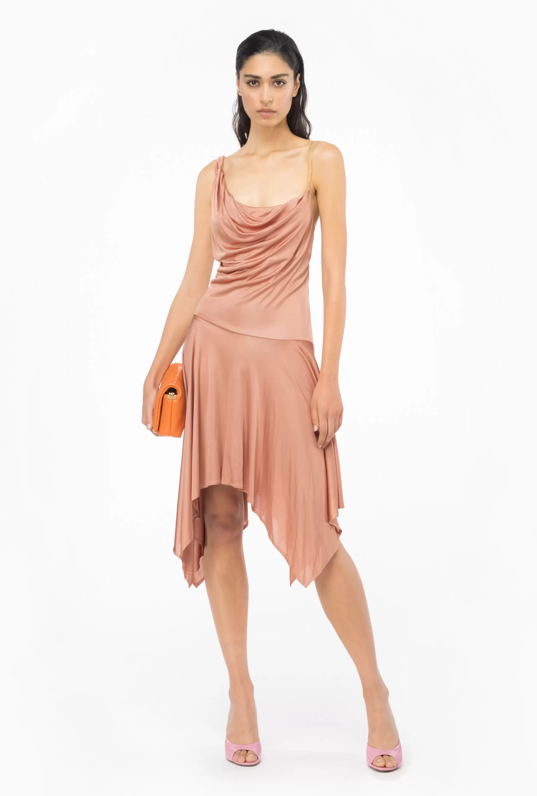 PINKO Draped Dress With Chain Discount