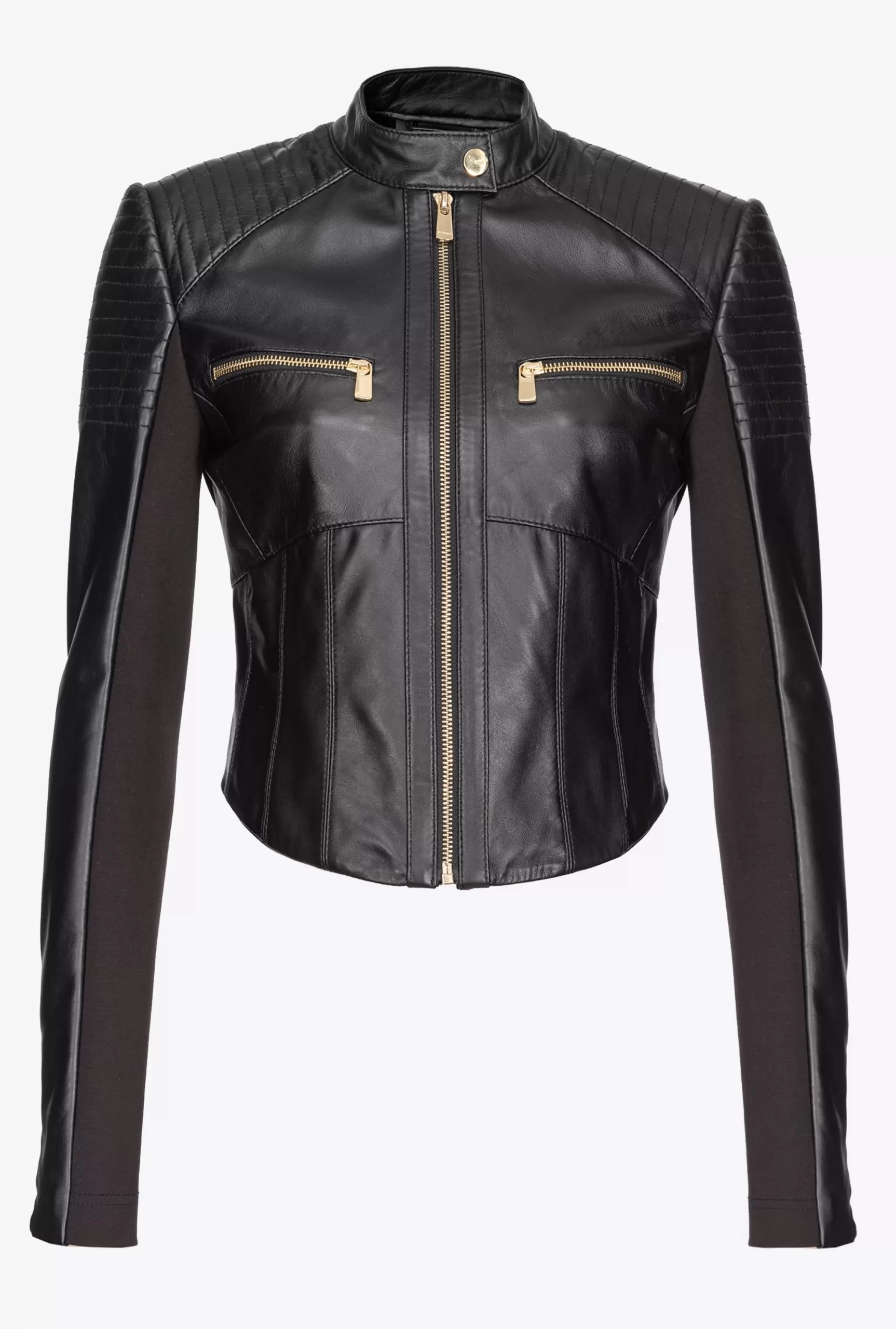 PINKO Dual-fabric Biker Jacket Hot