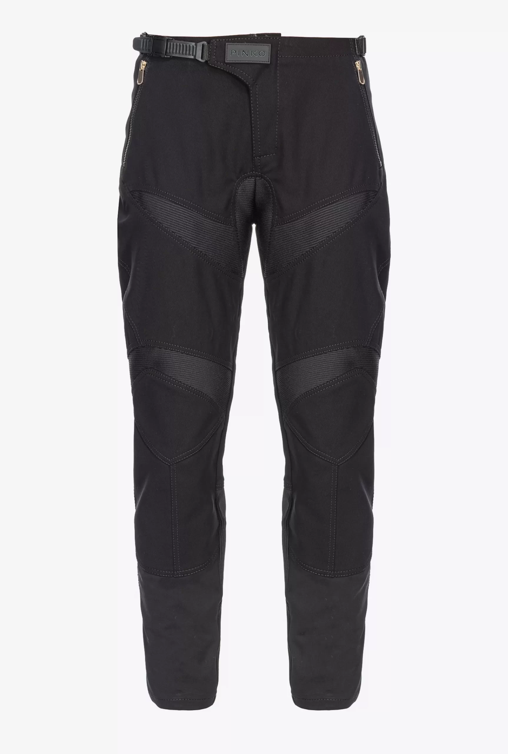 PINKO Dual-fabric Biker Trousers Hot