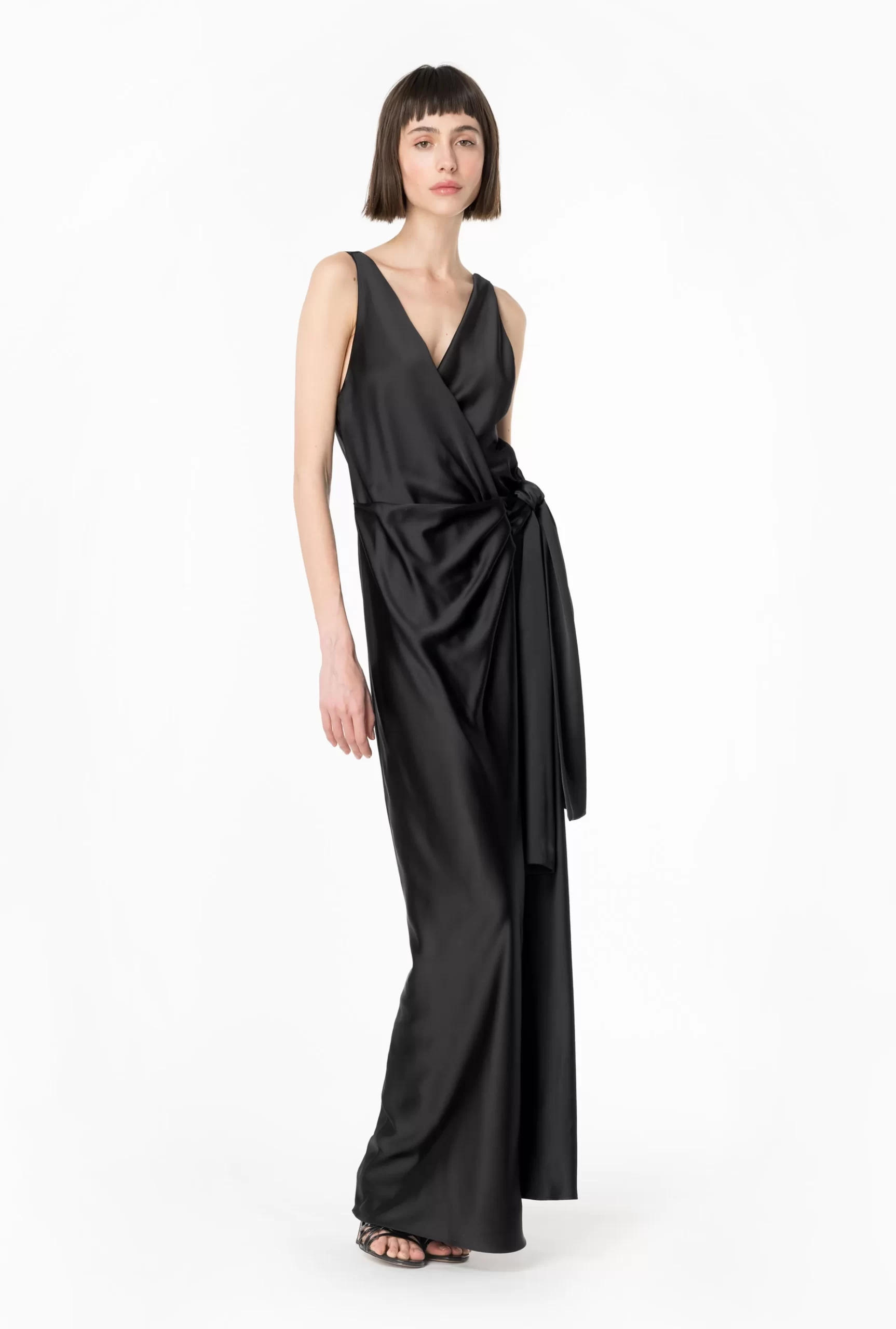 PINKO Elegant Hammered Satin Dress Flash Sale