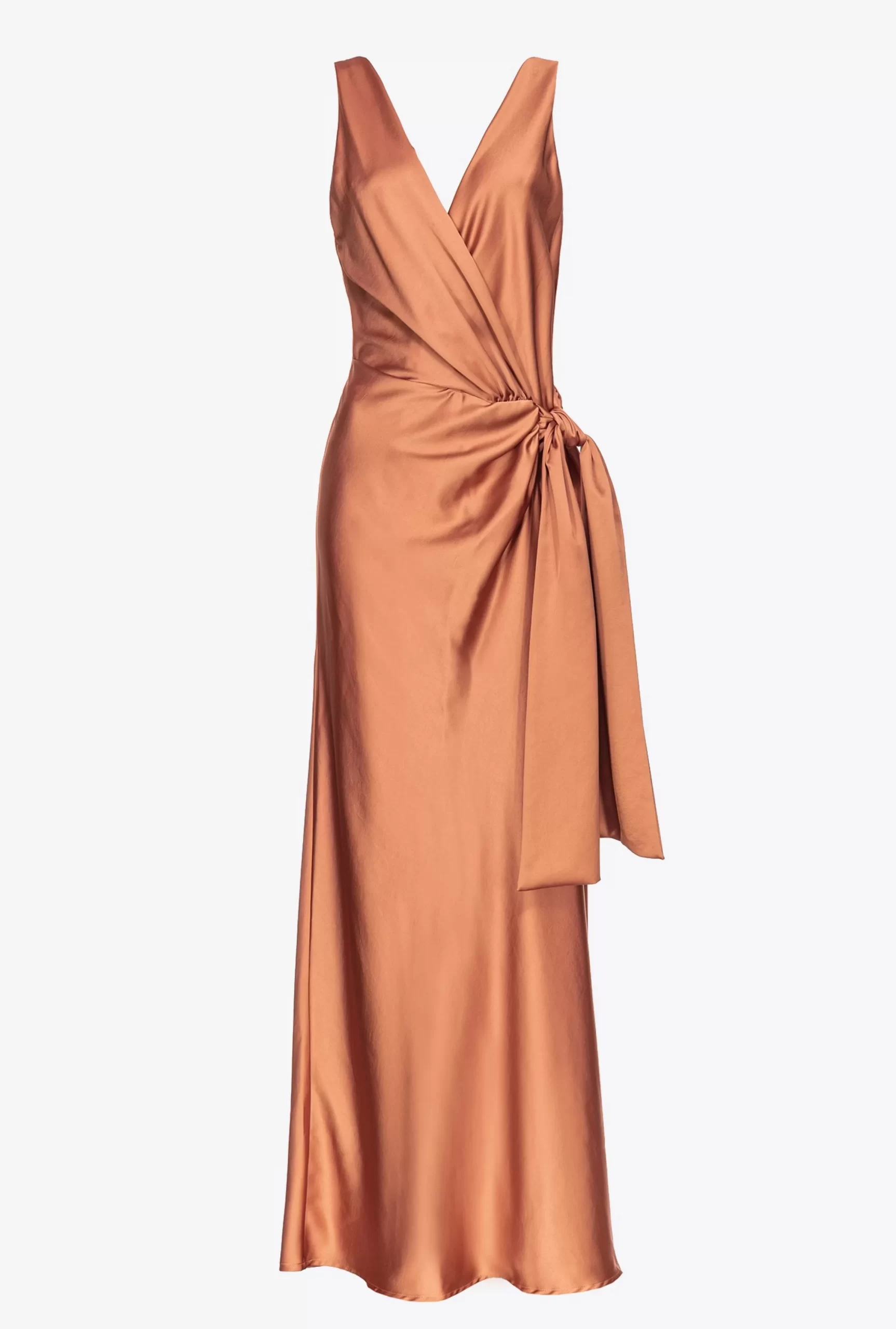 PINKO Elegant Hammered Satin Dress Cheap