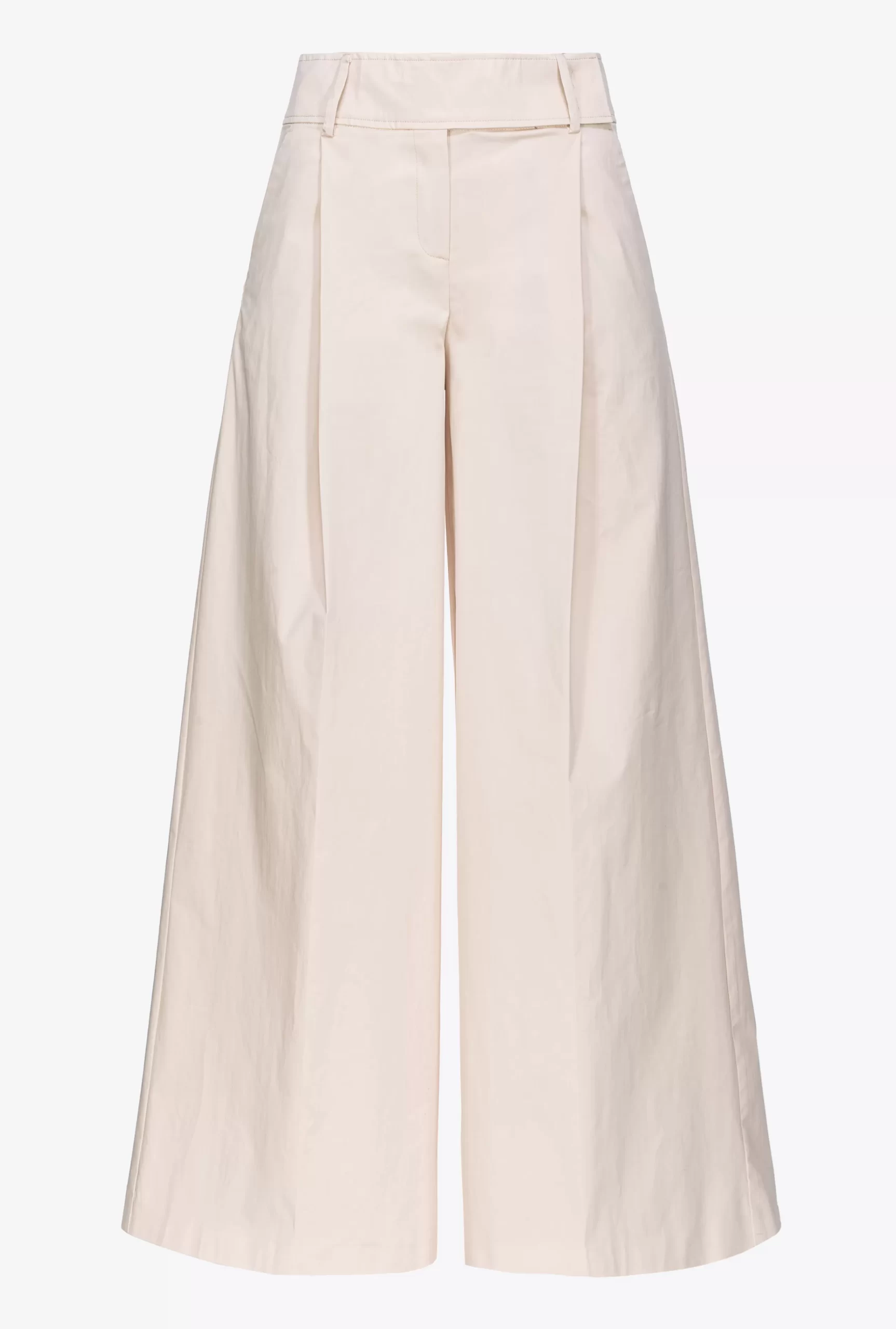 PINKO Extra-wide Trousers In Technical Satin Store