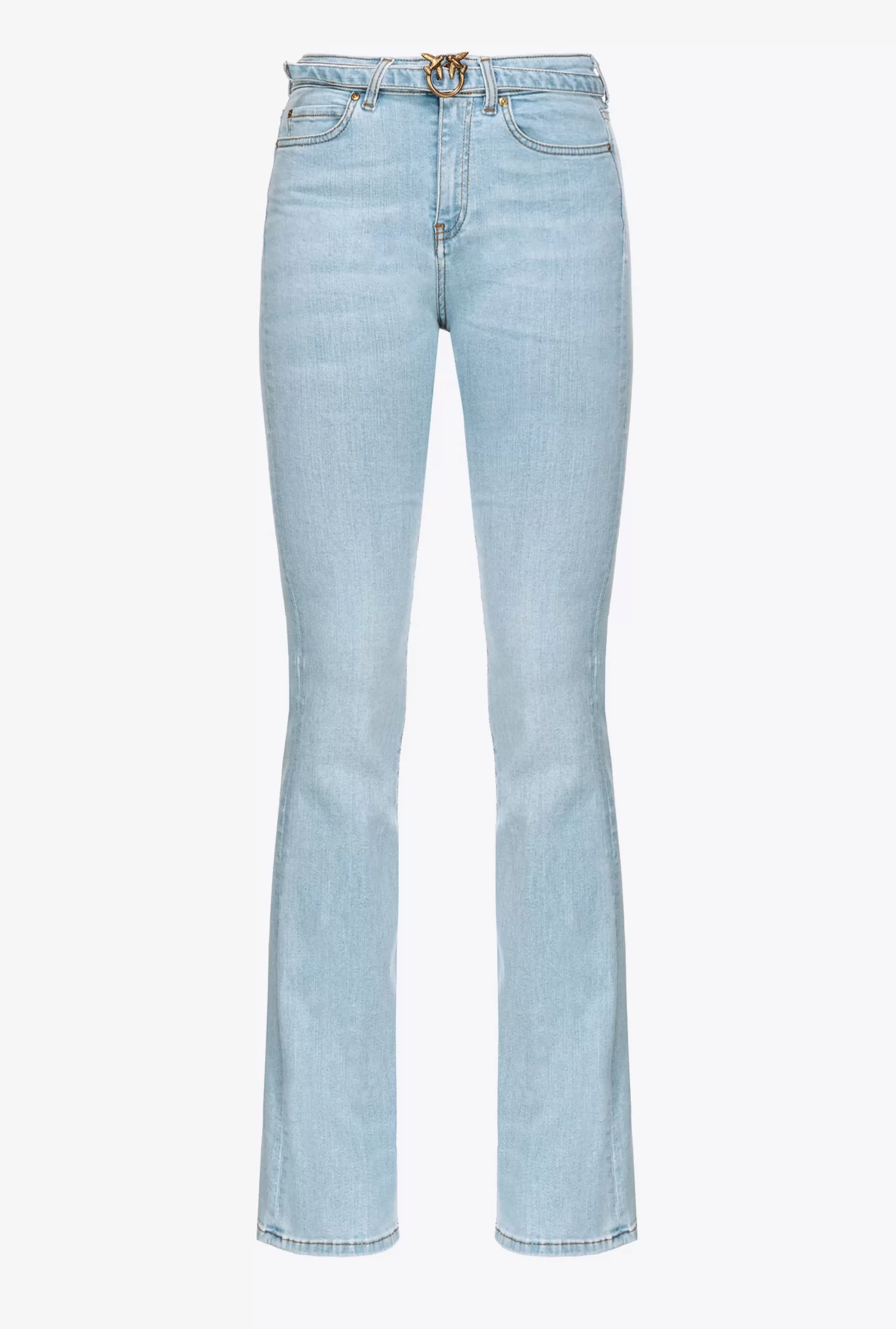 PINKO Flared Baby Blue Denim Jeans Cheap