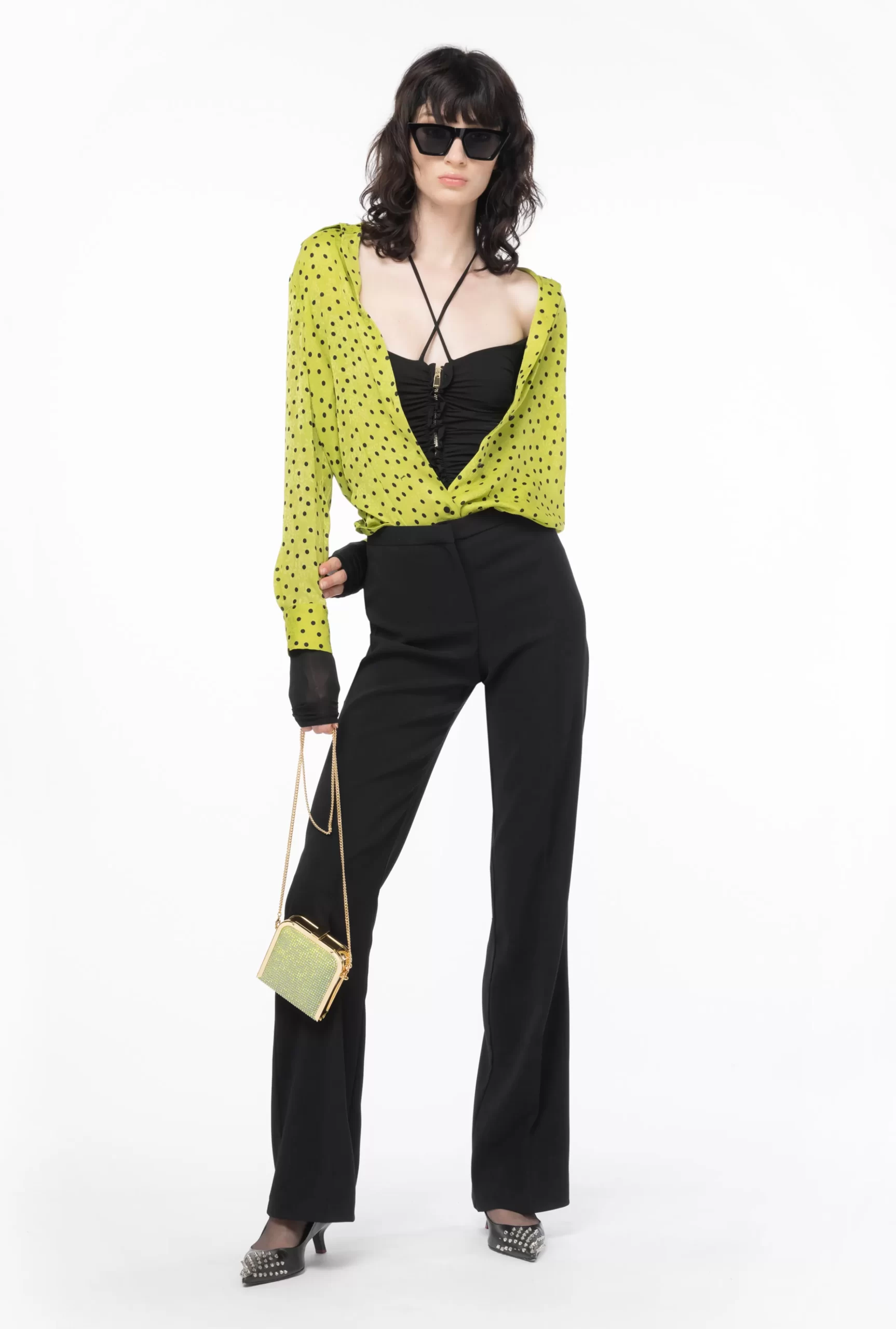 PINKO Flared Full Milano Trousers Clearance