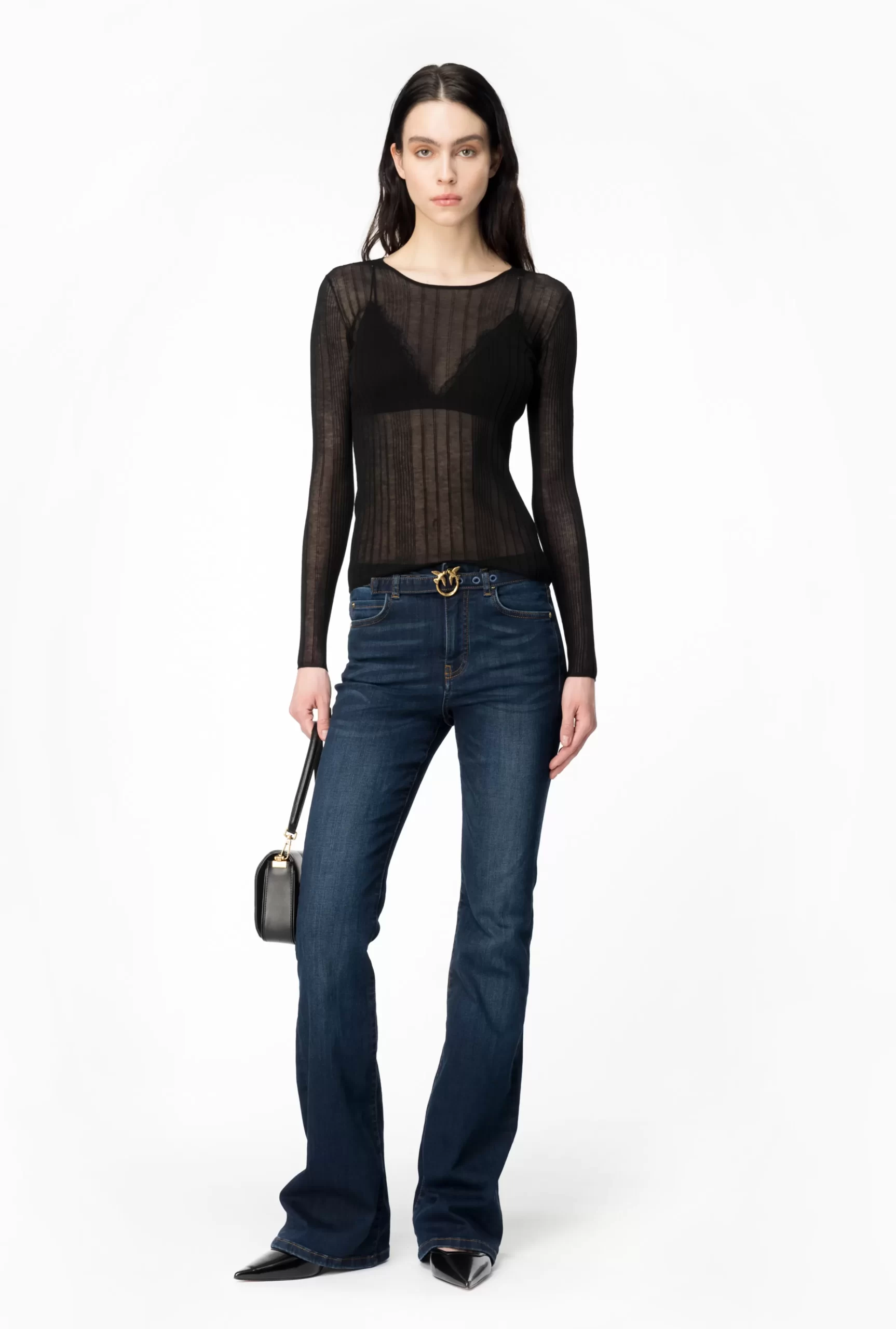 PINKO Flared Power Stretch Denim Jeans Best