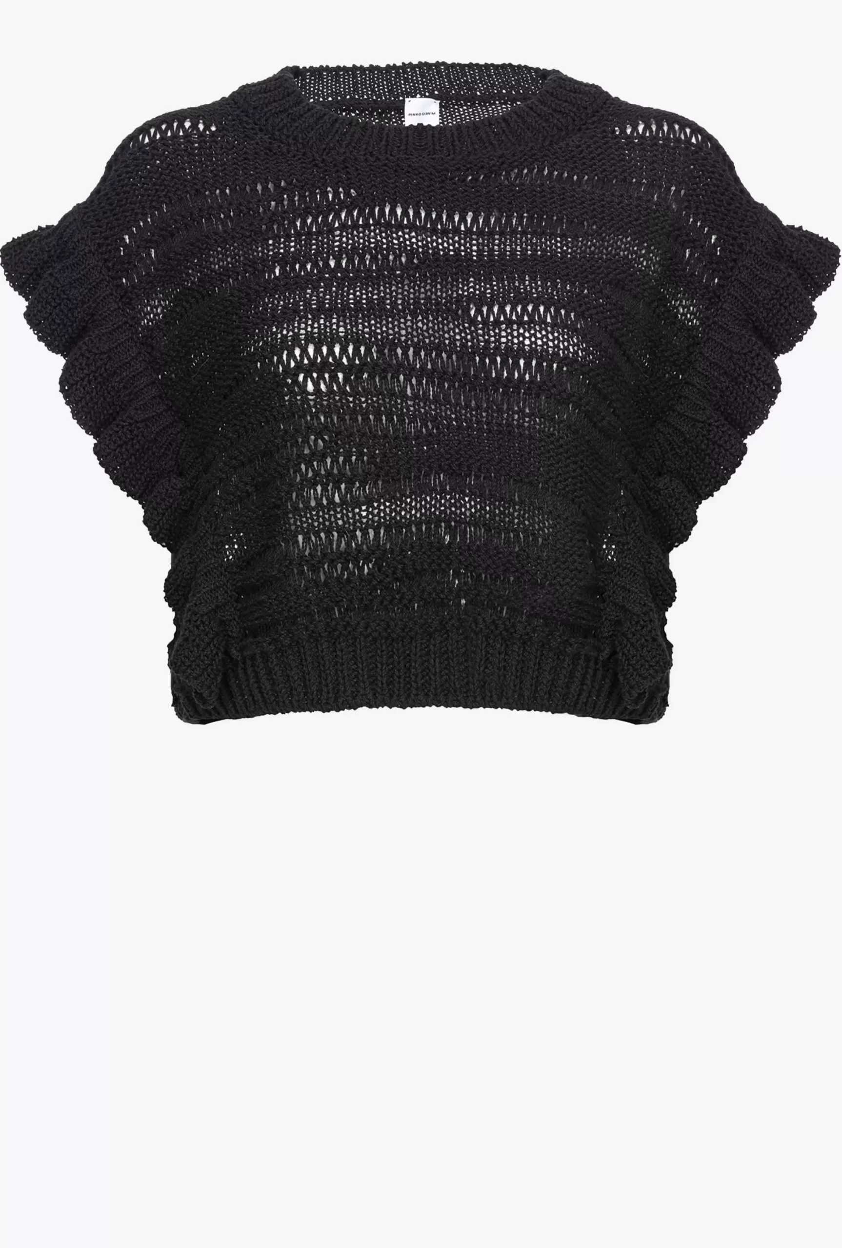 PINKO Knit Crop Top With Wavy Stripe Sale