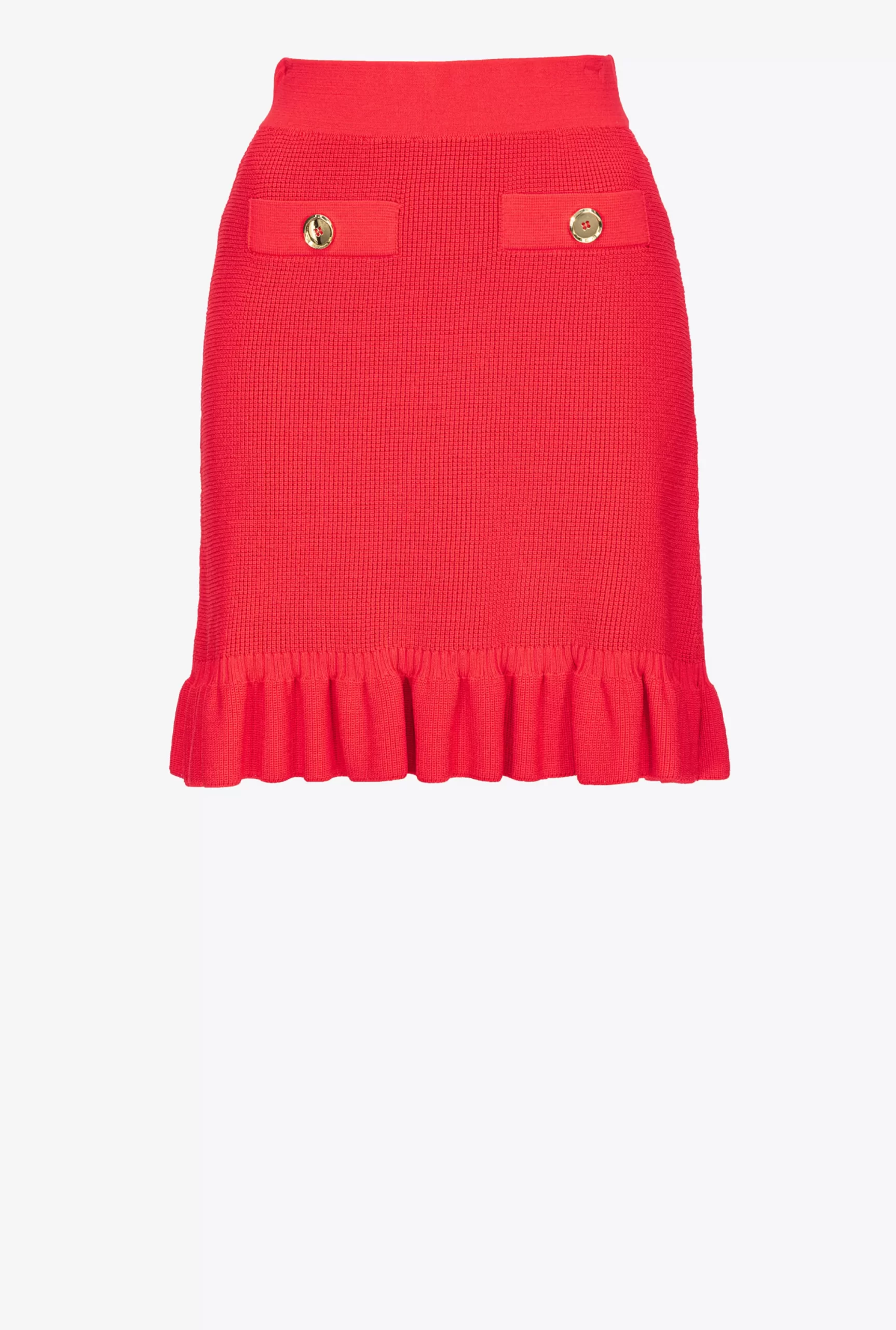 PINKO Knit Mini Skirt With Flounce Best