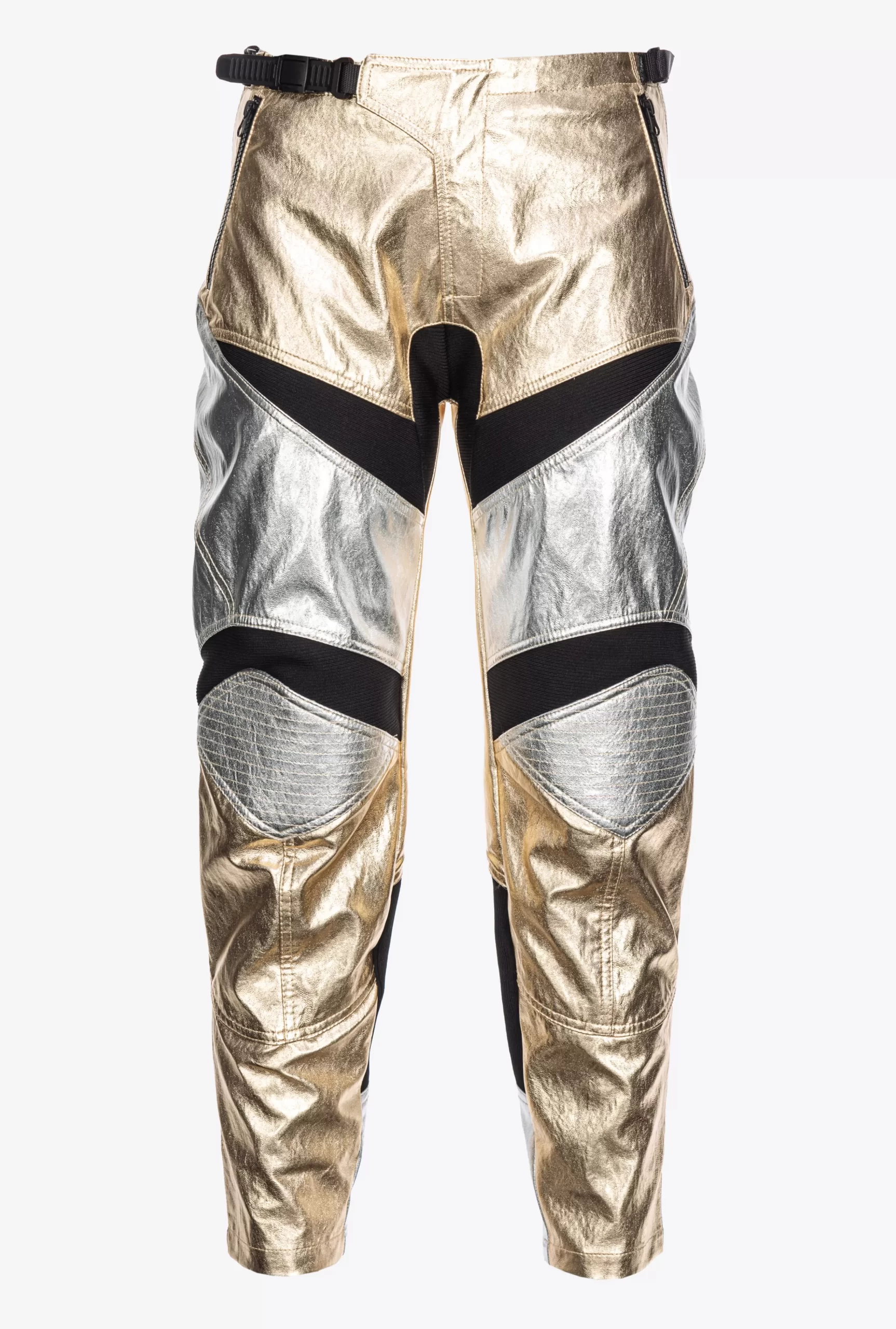 PINKO Laminated Biker Trousers Fashion