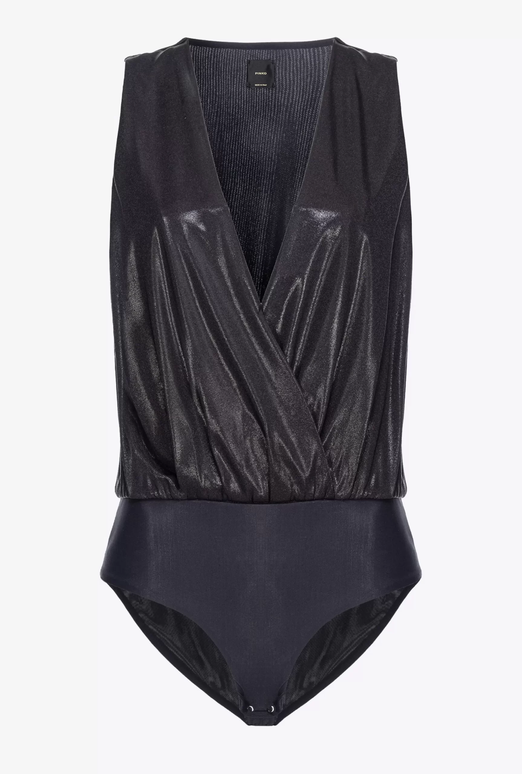 PINKO Laminated Jersey Bodysuit Flash Sale