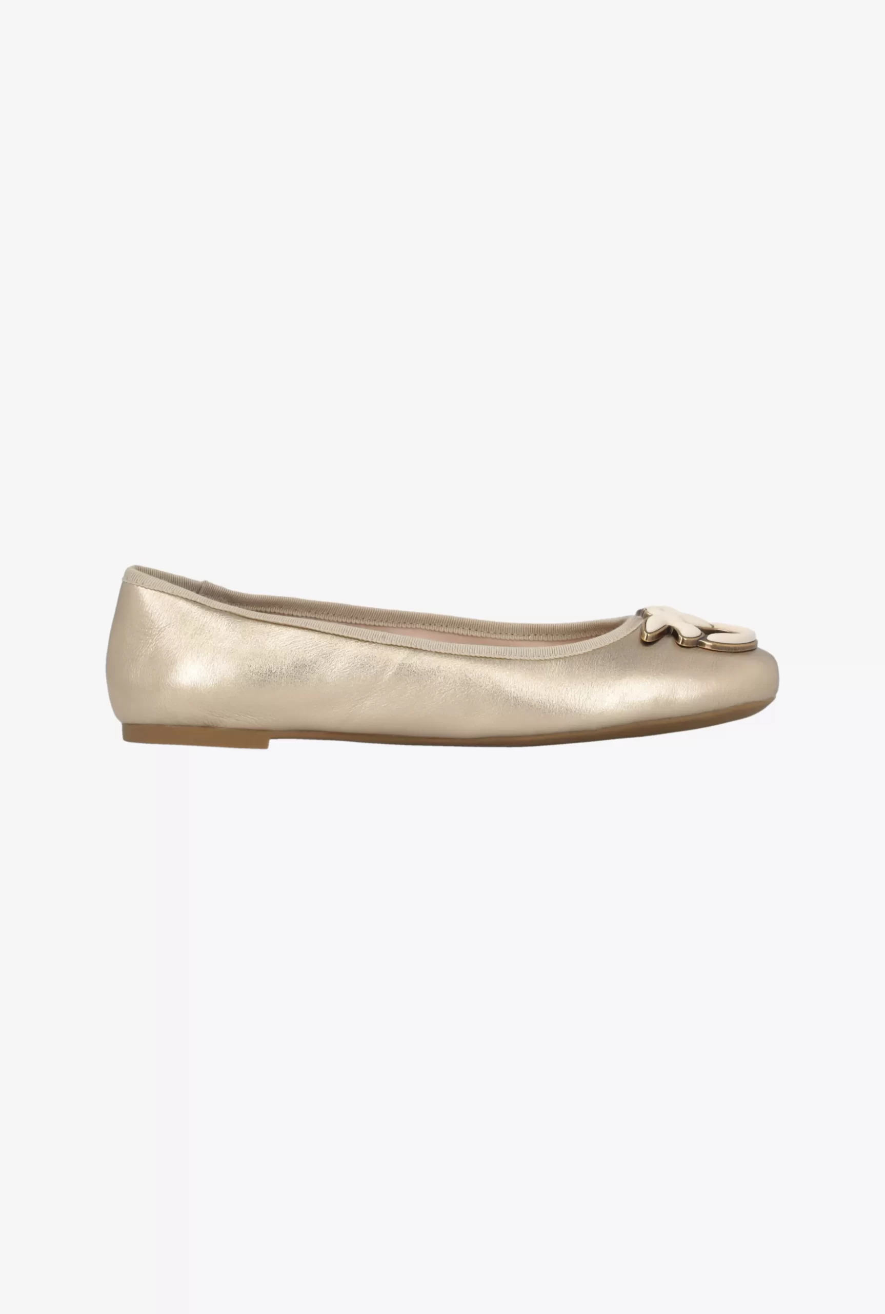 PINKO Laminated Leather Ballerinas With Ribbons Sale