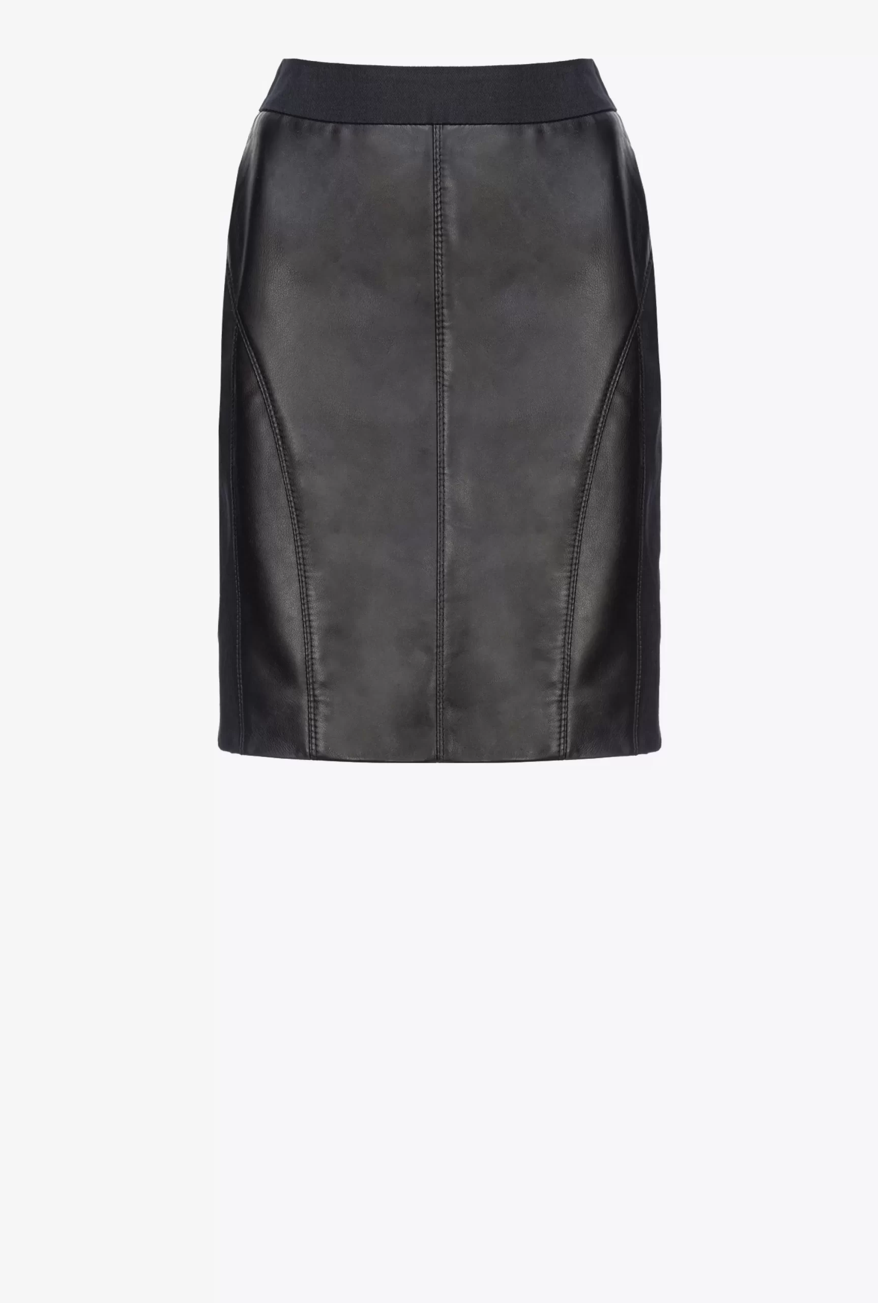 PINKO Leather And Fabric Skirt Online