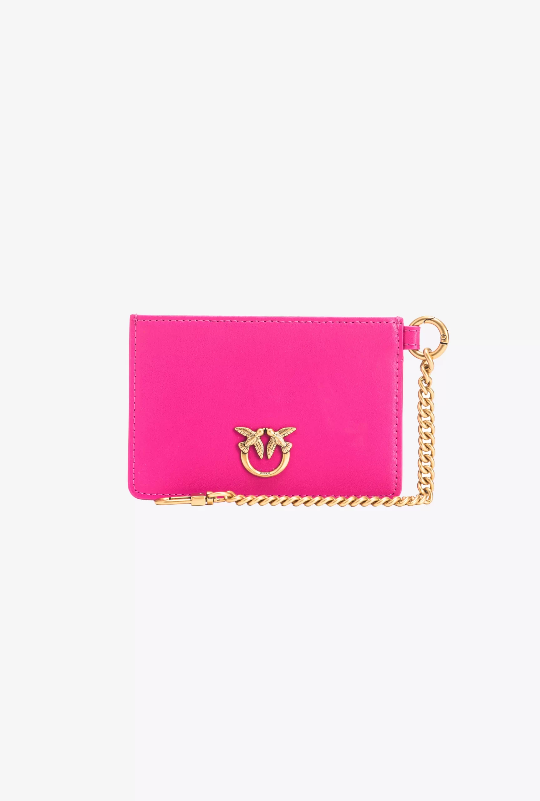 PINKO Leather Card Holder With Chain Shop