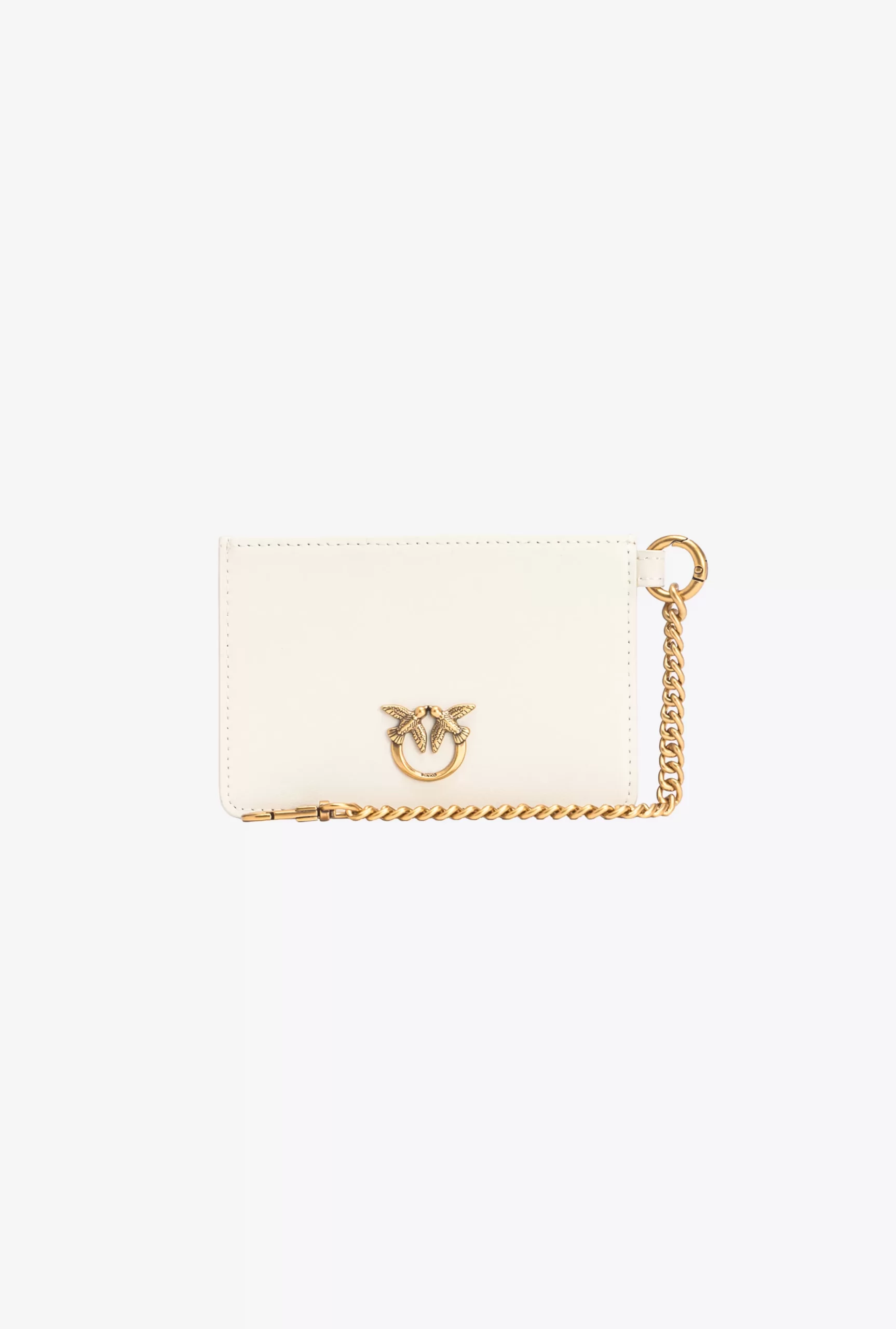 PINKO Leather Card Holder With Chain Clearance