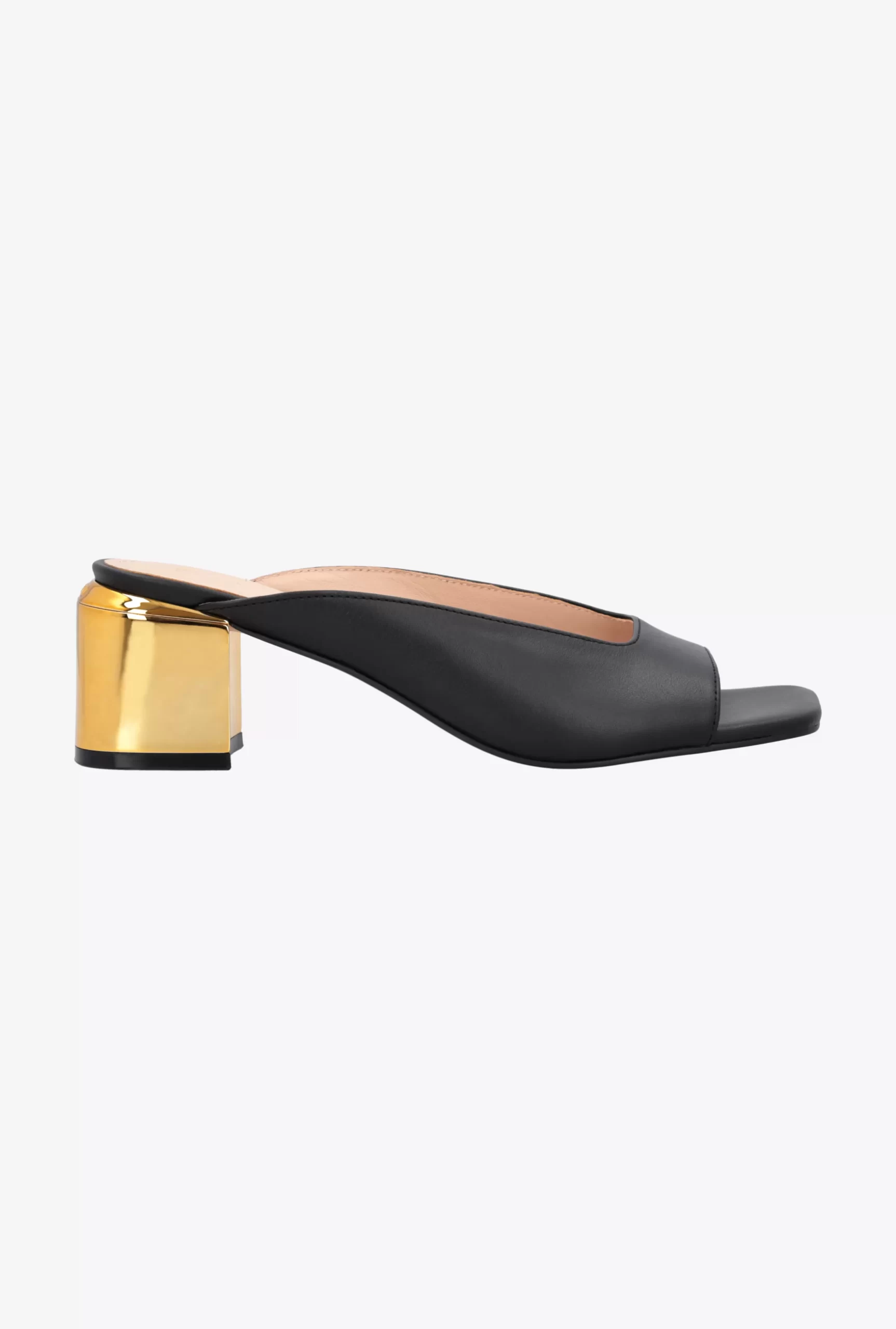 PINKO Leather Slip-ons With Golden Heel Online