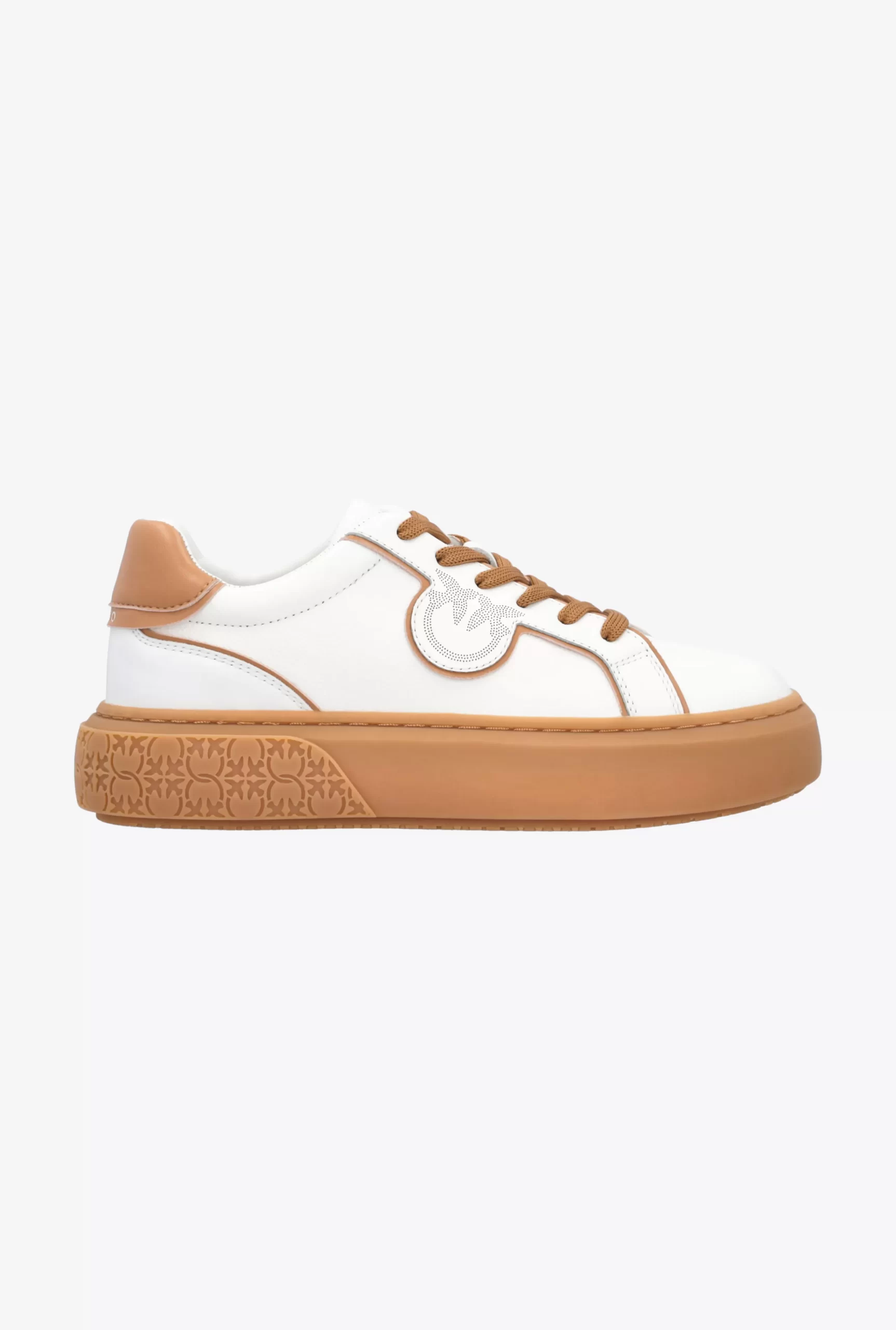 PINKO Leather Sneakers With Contrasting Details Outlet