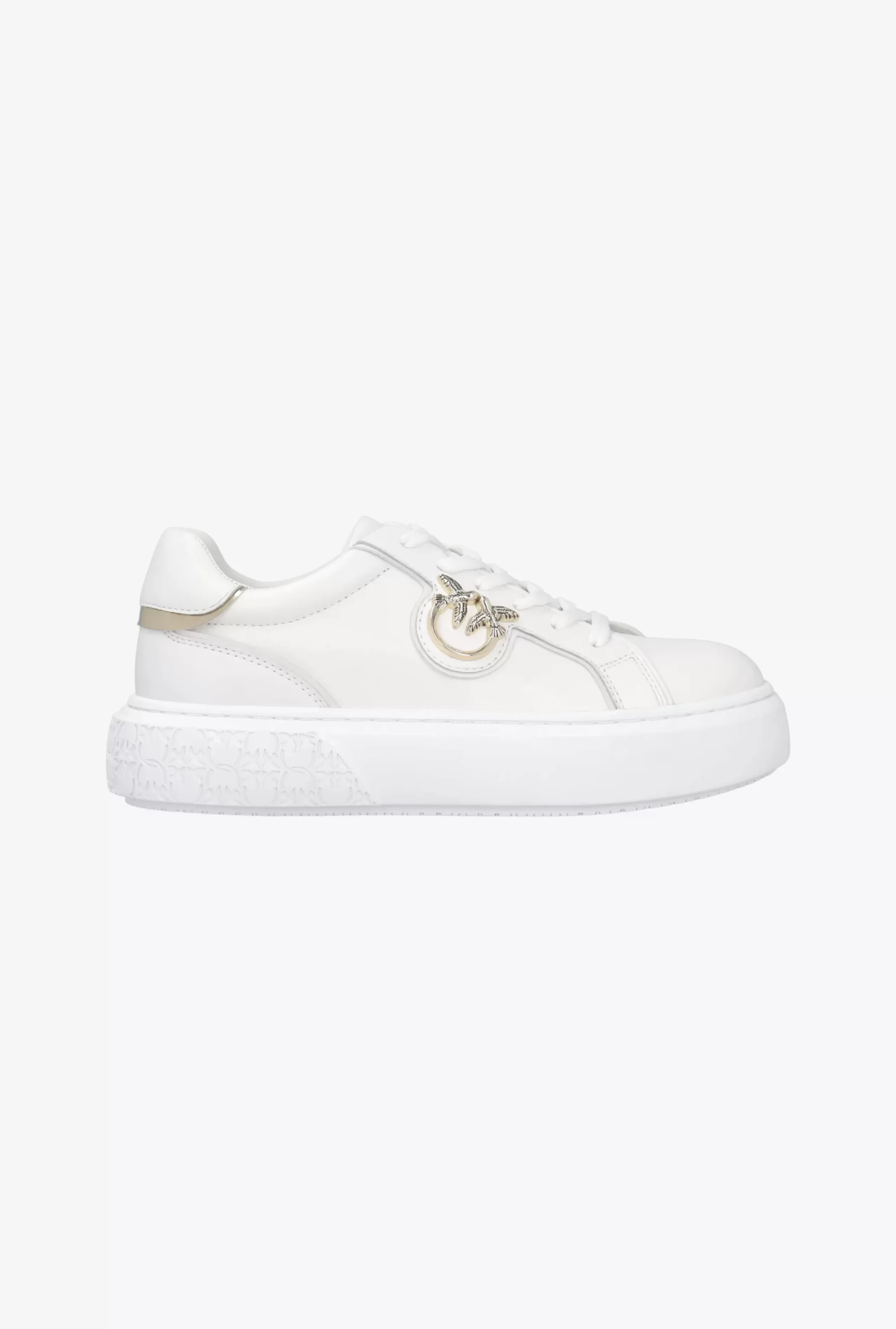 PINKO Leather Sneakers With Love Birds Plaque Cheap