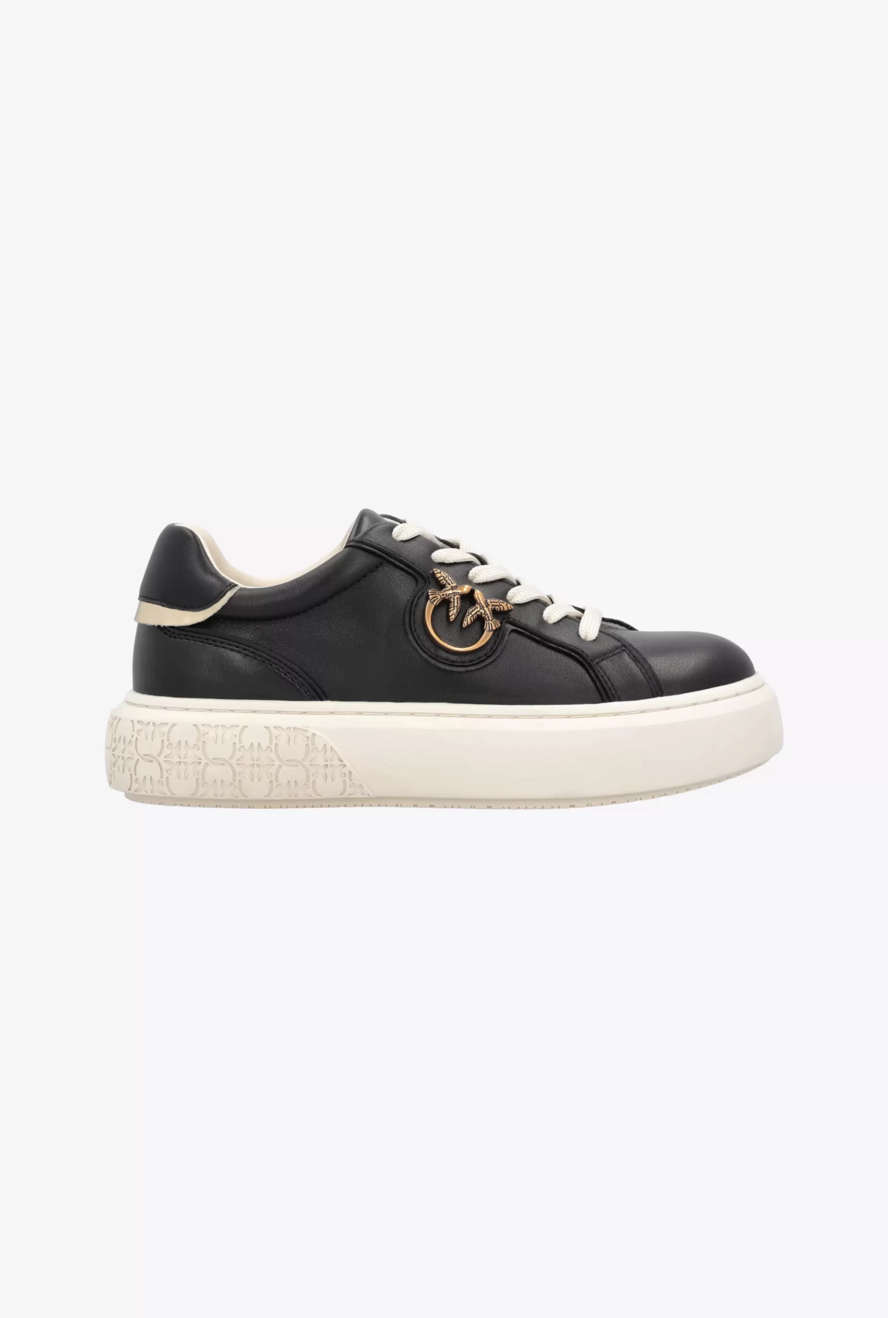 PINKO Leather Sneakers With Love Birds Plaque Online