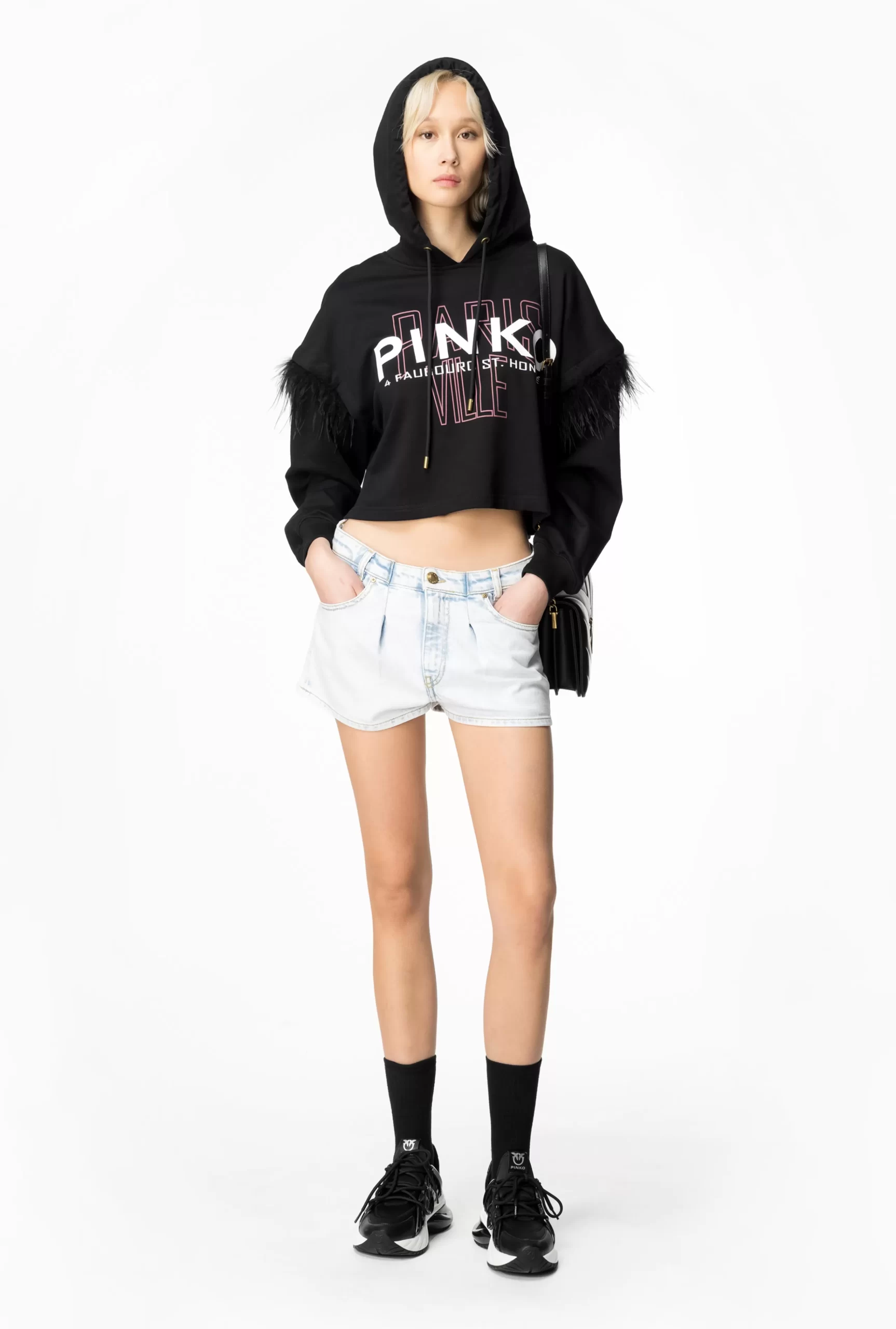 PINKO Light-coloured Denim Shorts Discount