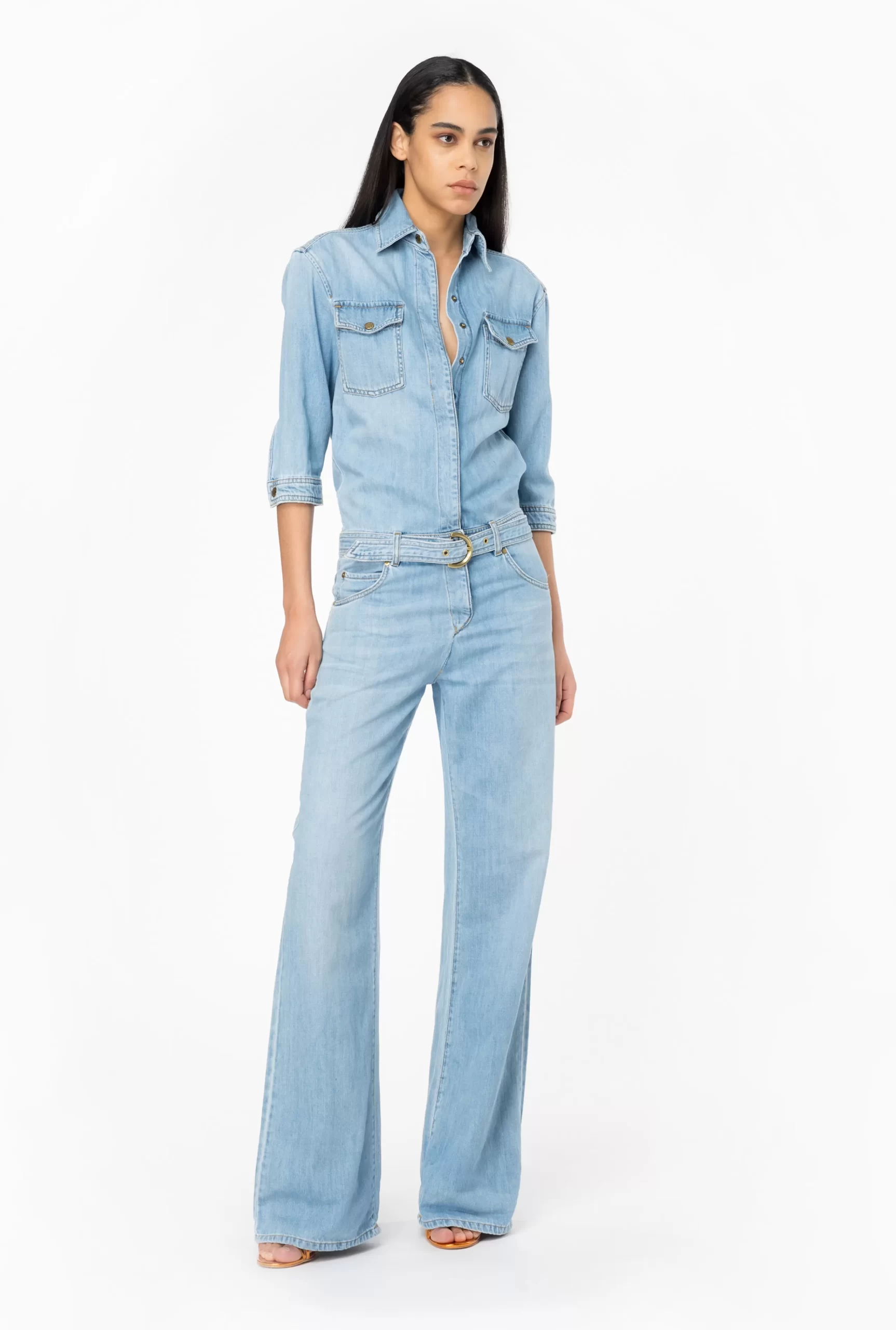 PINKO Lightweight Denim Jumpsuit Shop