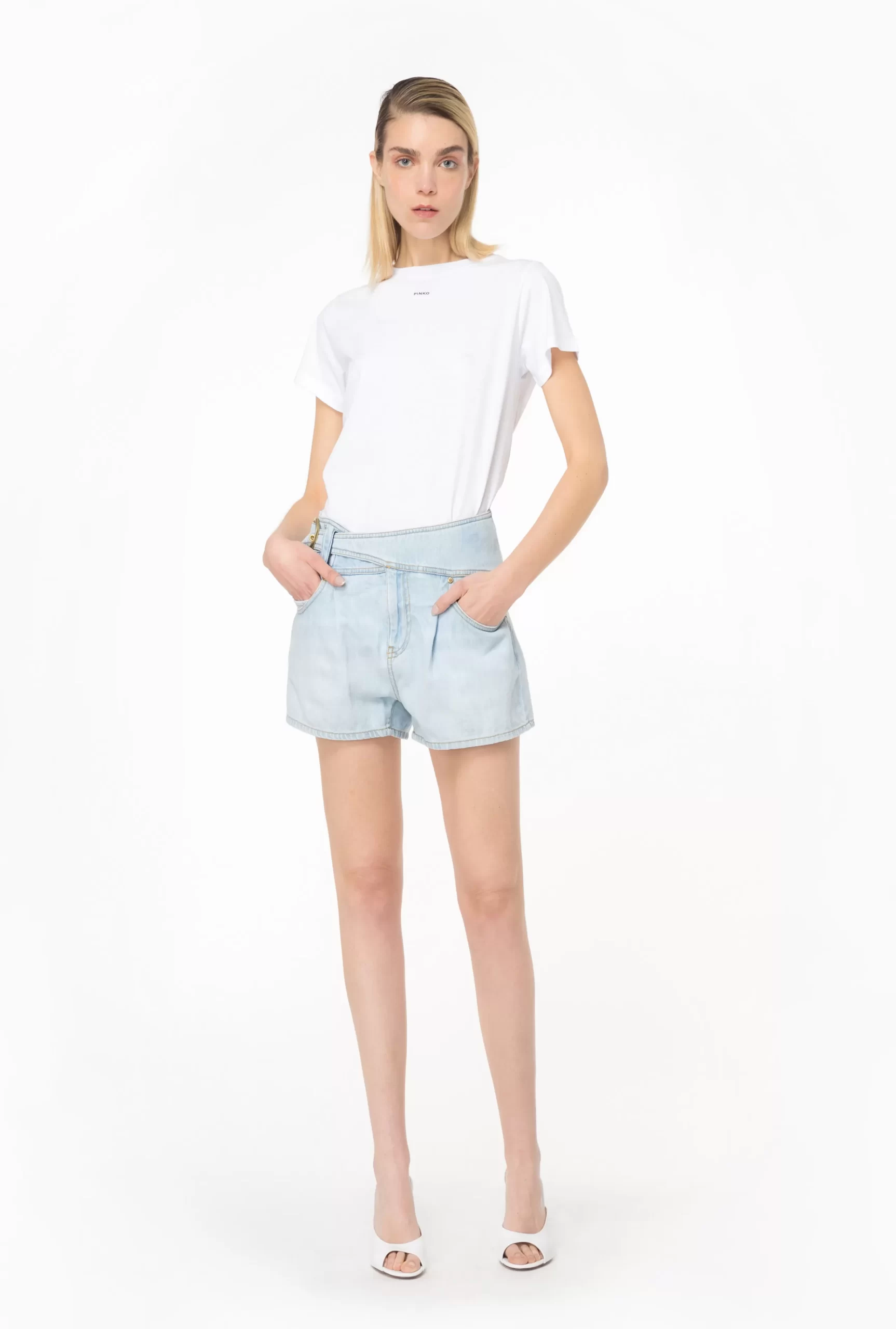 PINKO Lightweight Denim Shorts Online