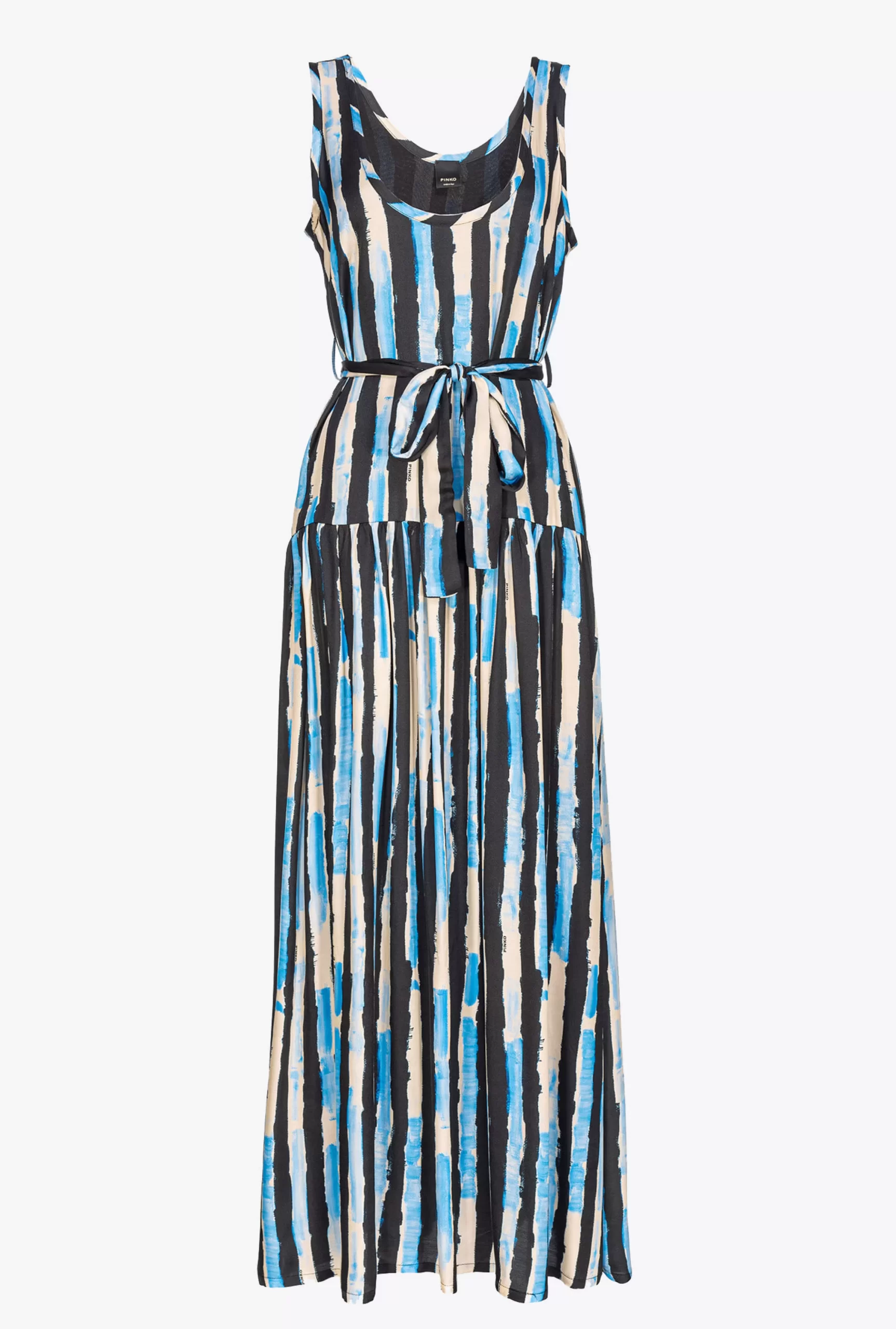 PINKO Long Dress With Painted-stripe Print Cheap