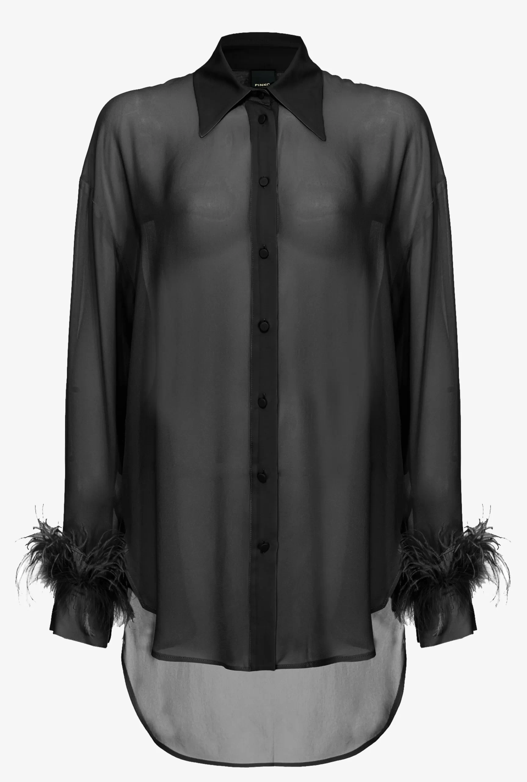 PINKO Long Shirt With Feathers Fashion