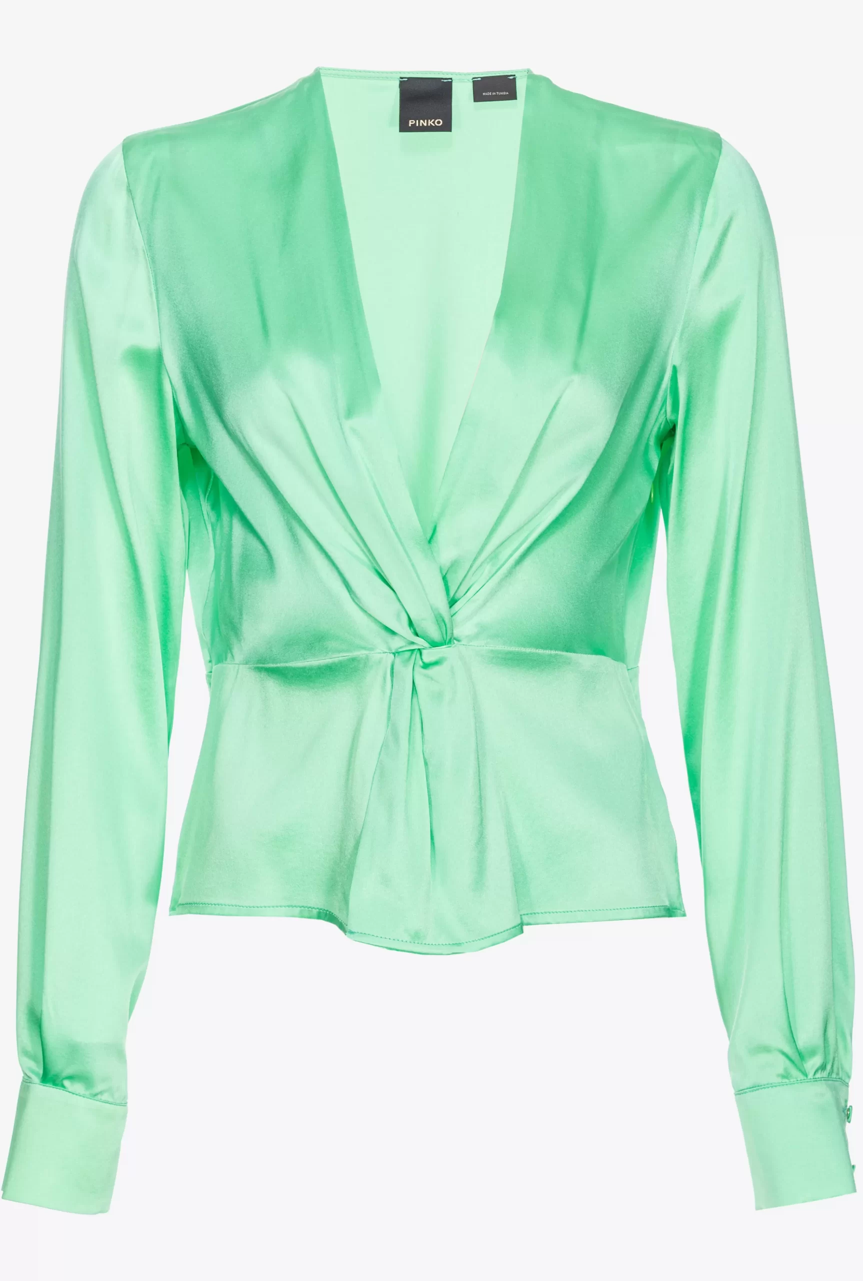 PINKO Long-sleeved Satin Blouse Best Sale