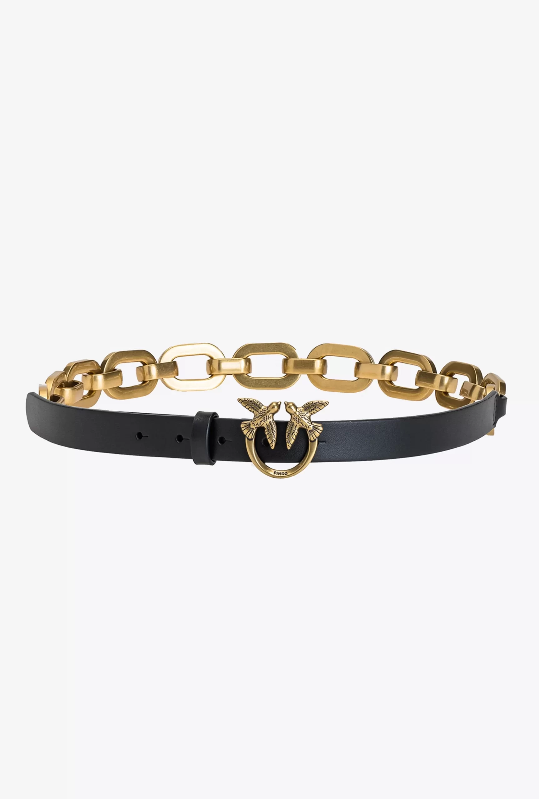 PINKO Love Birds Belt With Large Chain Cheap