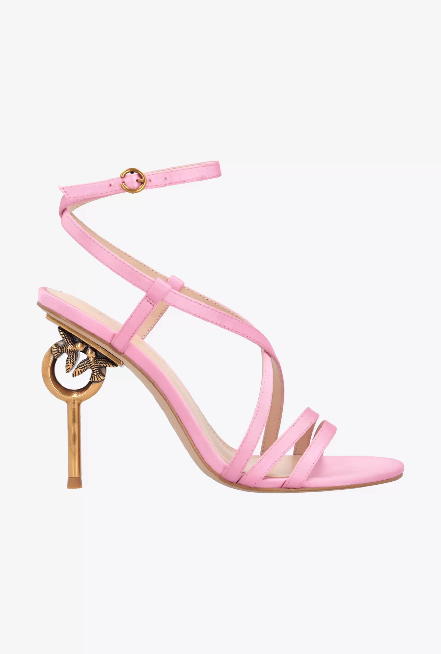 PINKO Love Birds Heeled Satin Sandals Best Sale