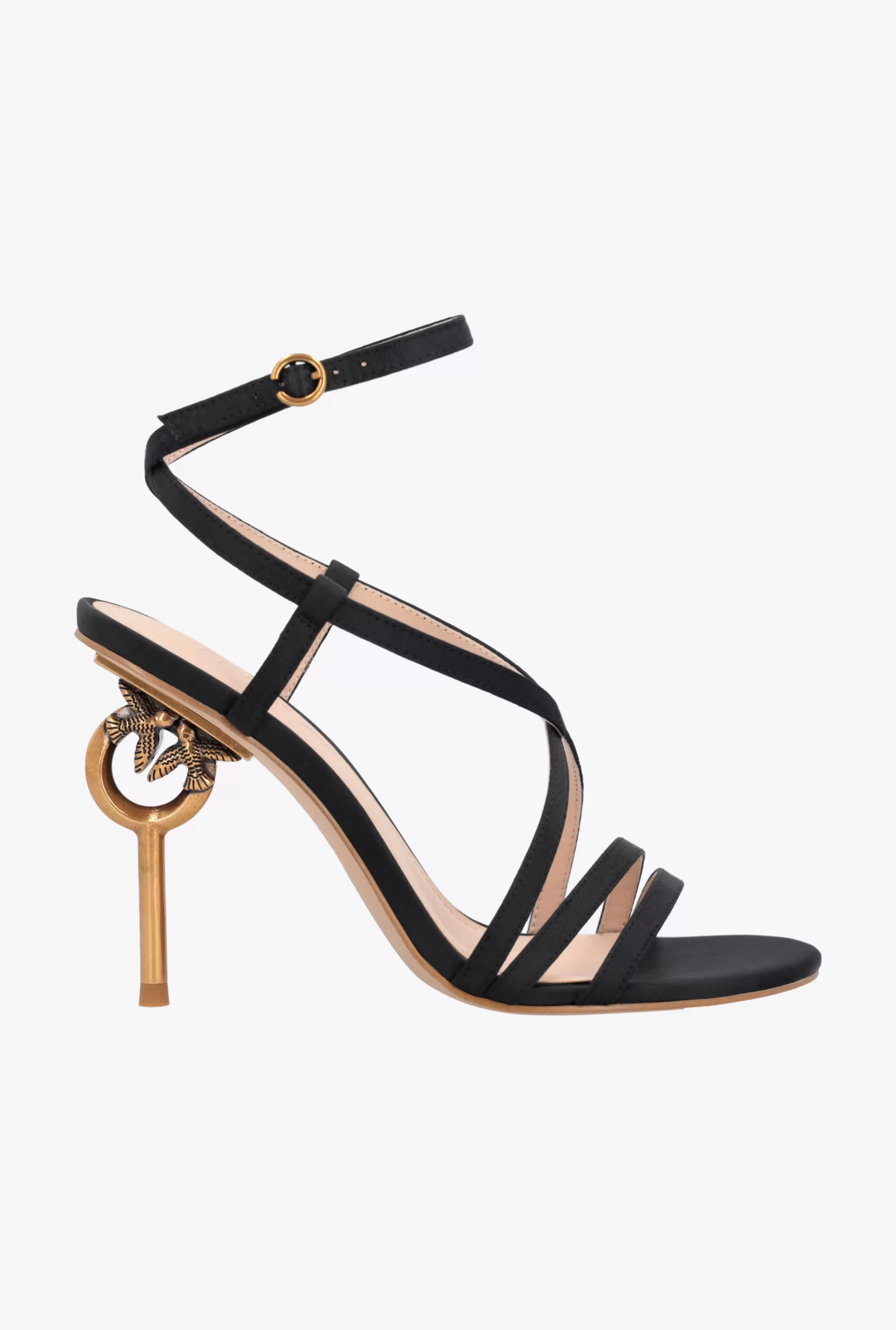 PINKO Love Birds Heeled Satin Sandals Shop