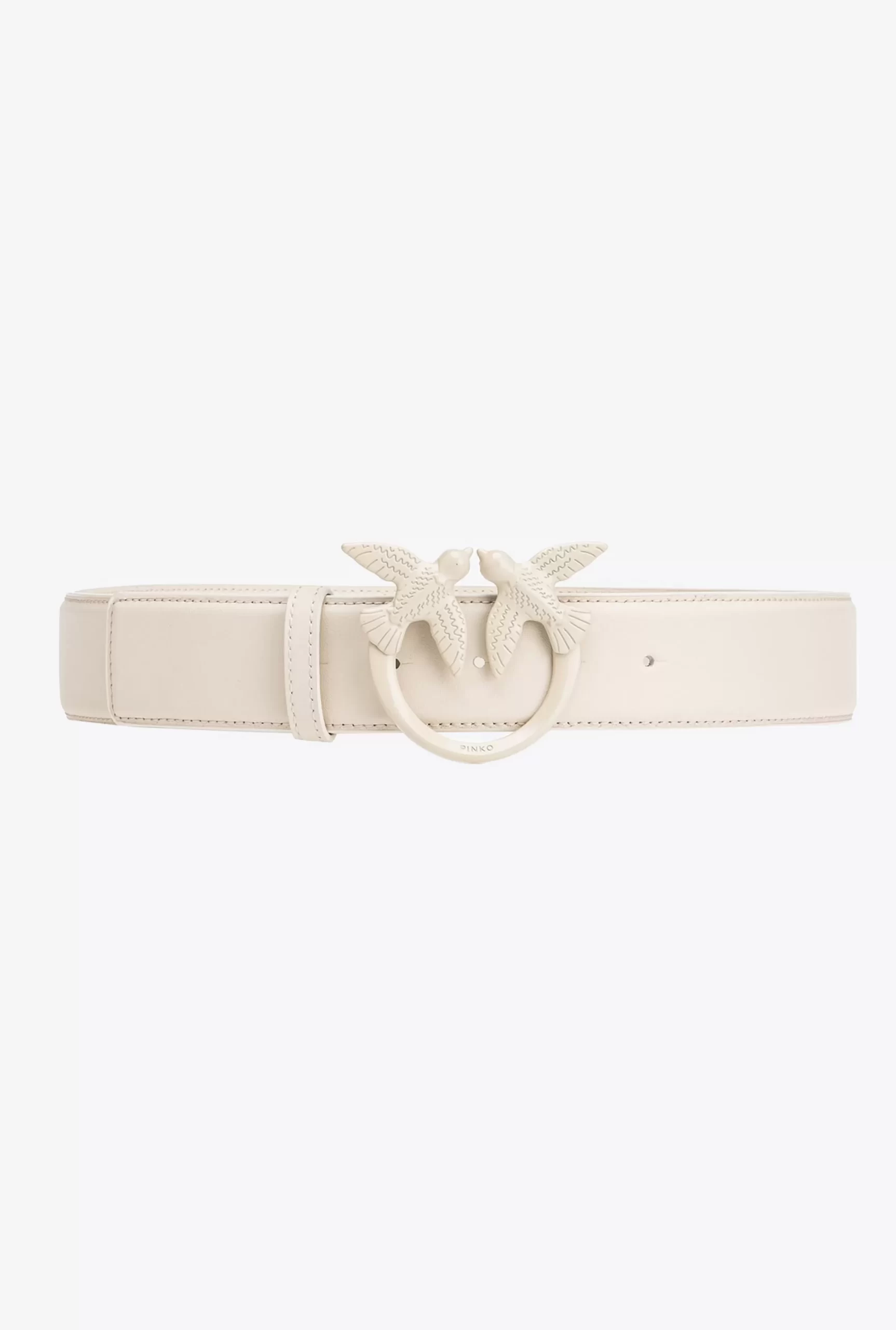 PINKO Love Birds High Colour-block Leather Belt, 4cm Outlet